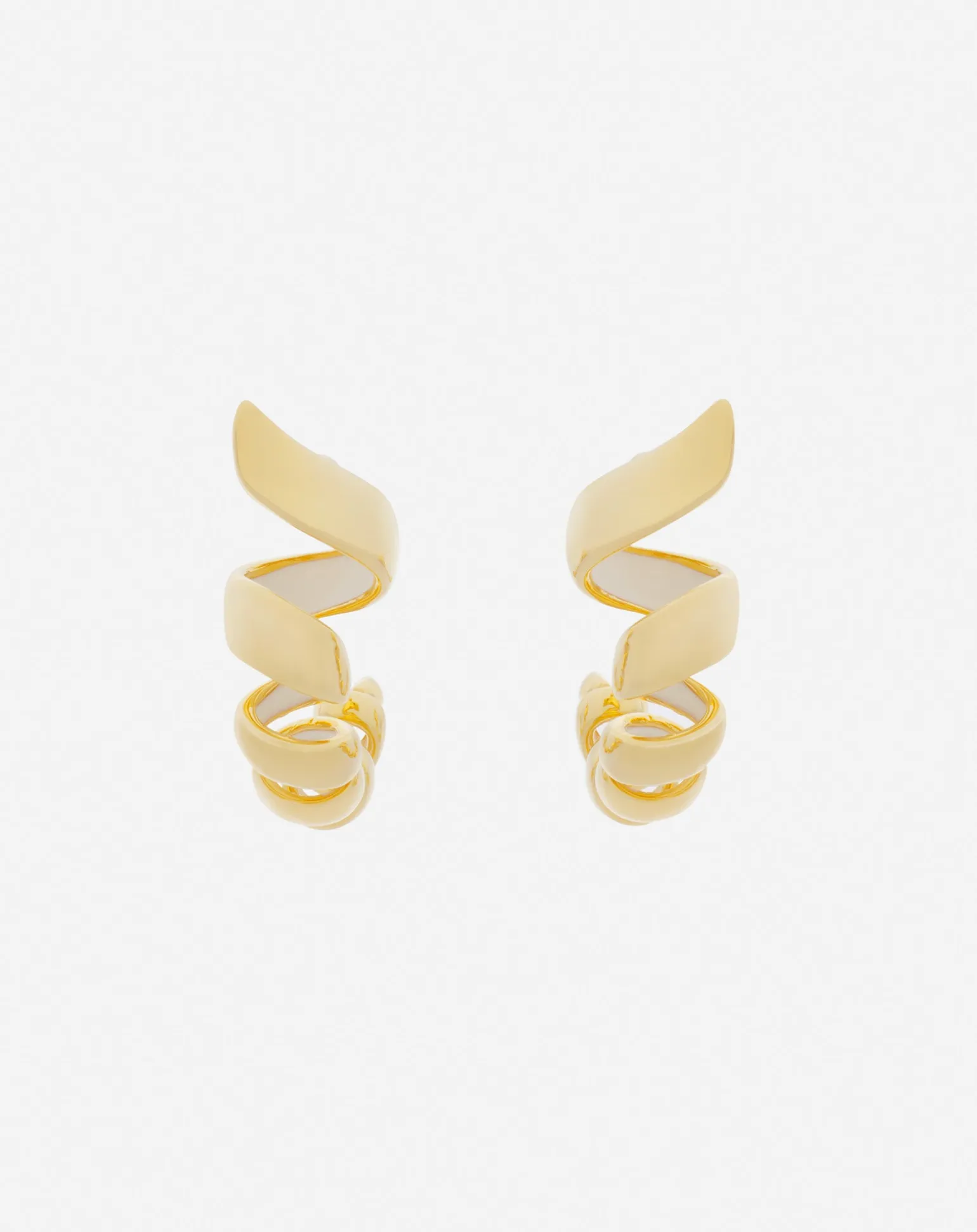 Lanvin Mélodie ribbon creole earrings Gold/moon Online