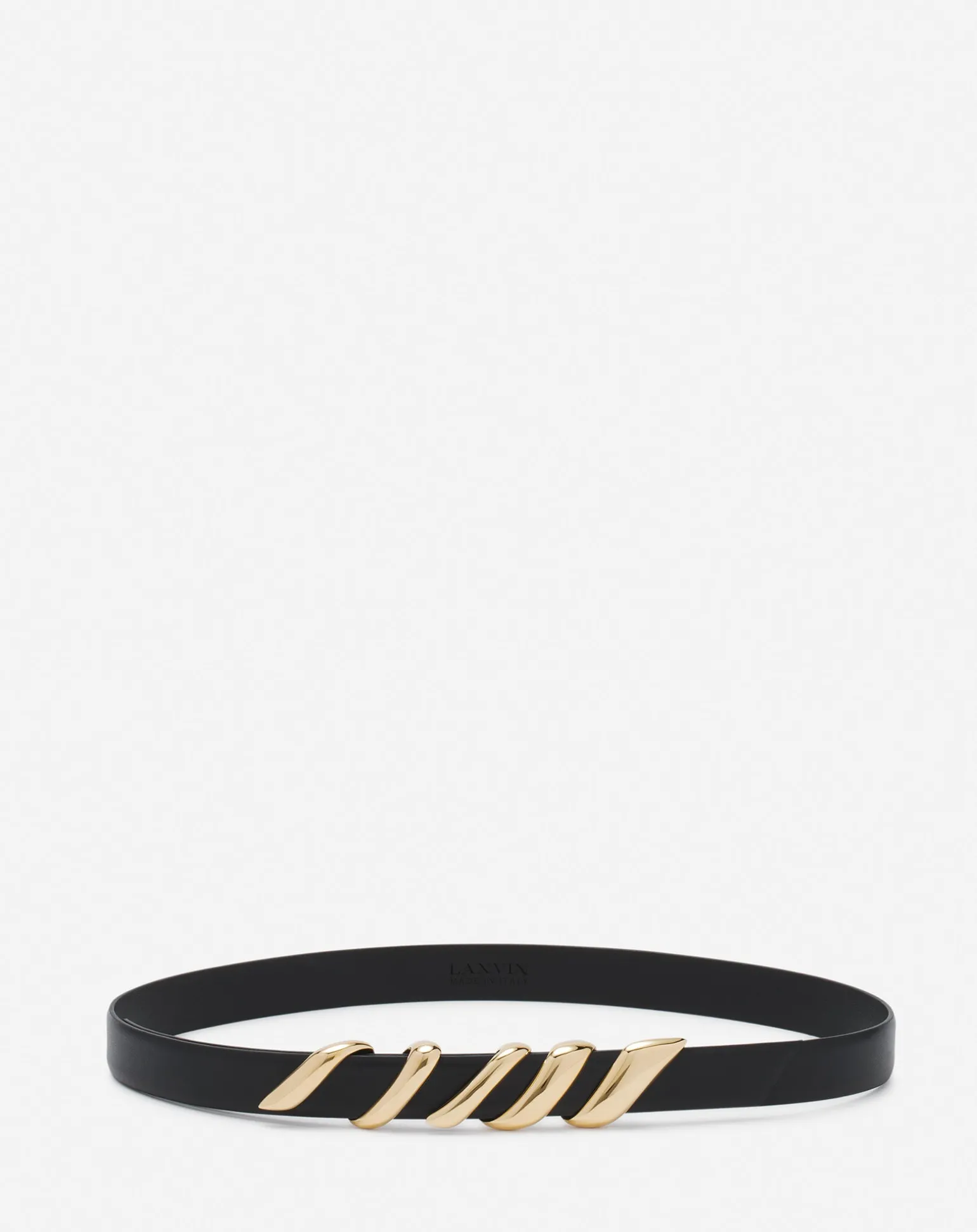 Lanvin Mélodie ribbon leather belt Black Shop