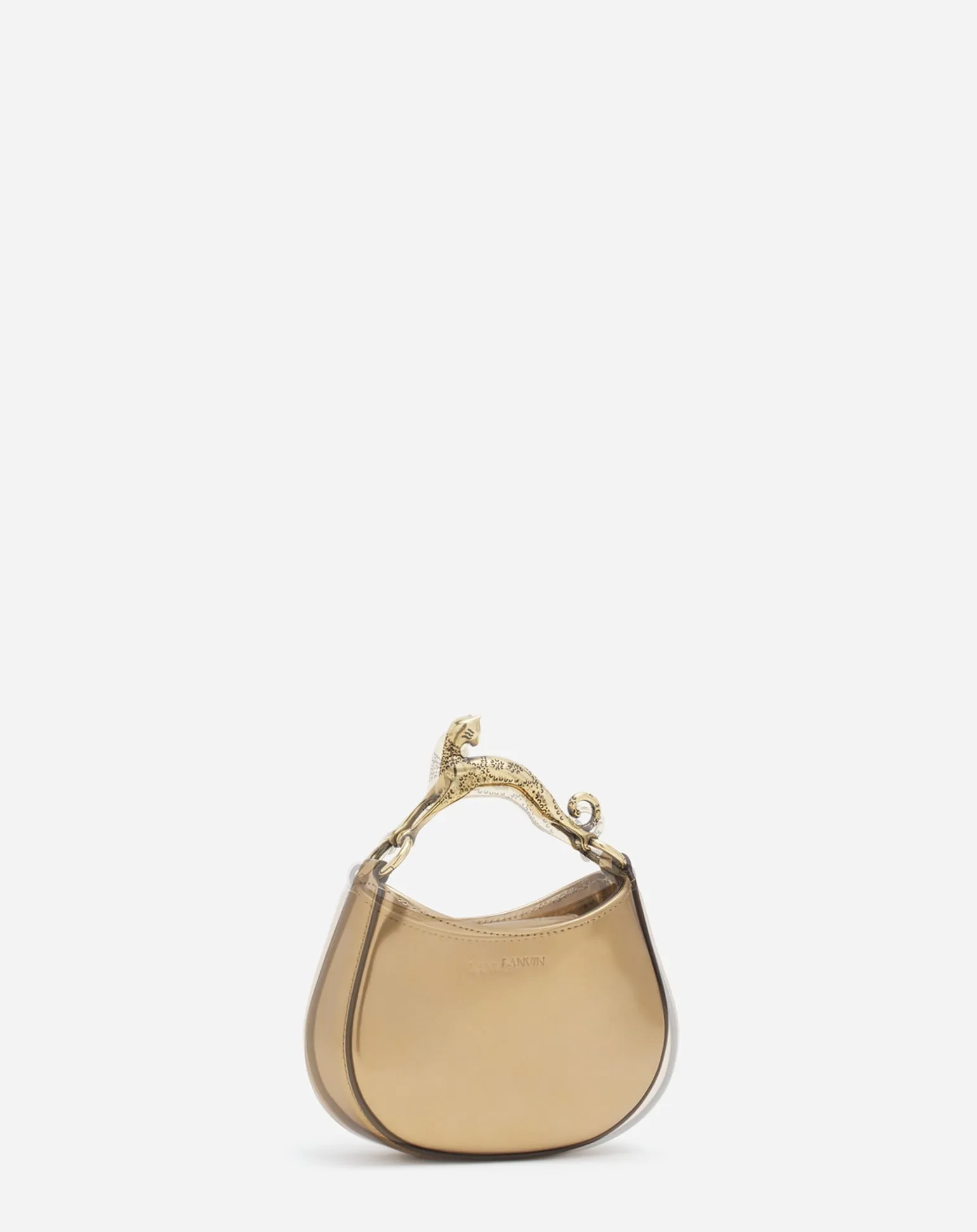 Lanvin Nano hobo cat bag in metallic leather Gold Best