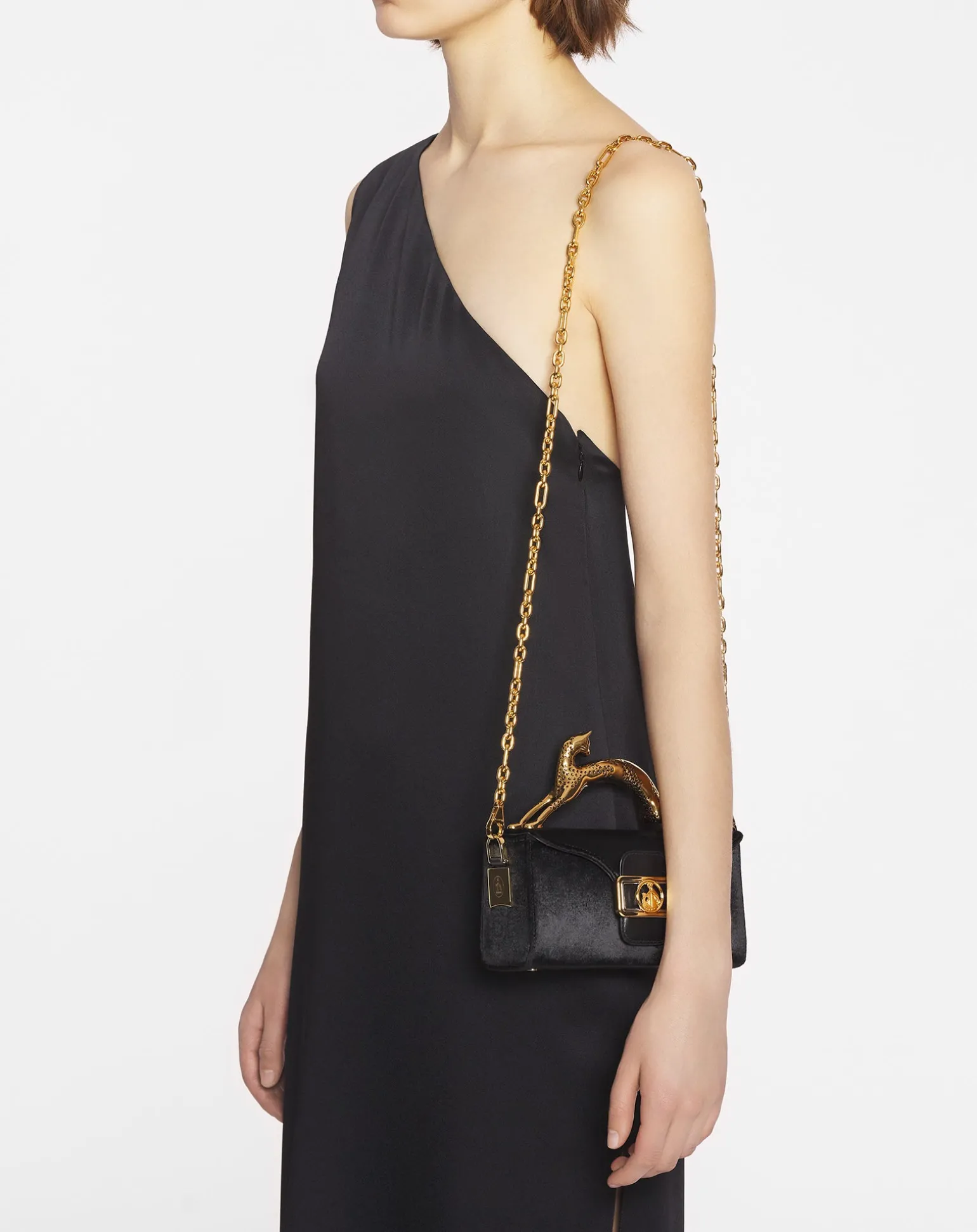 Lanvin Nano pencil cat bag in velvet Black Fashion