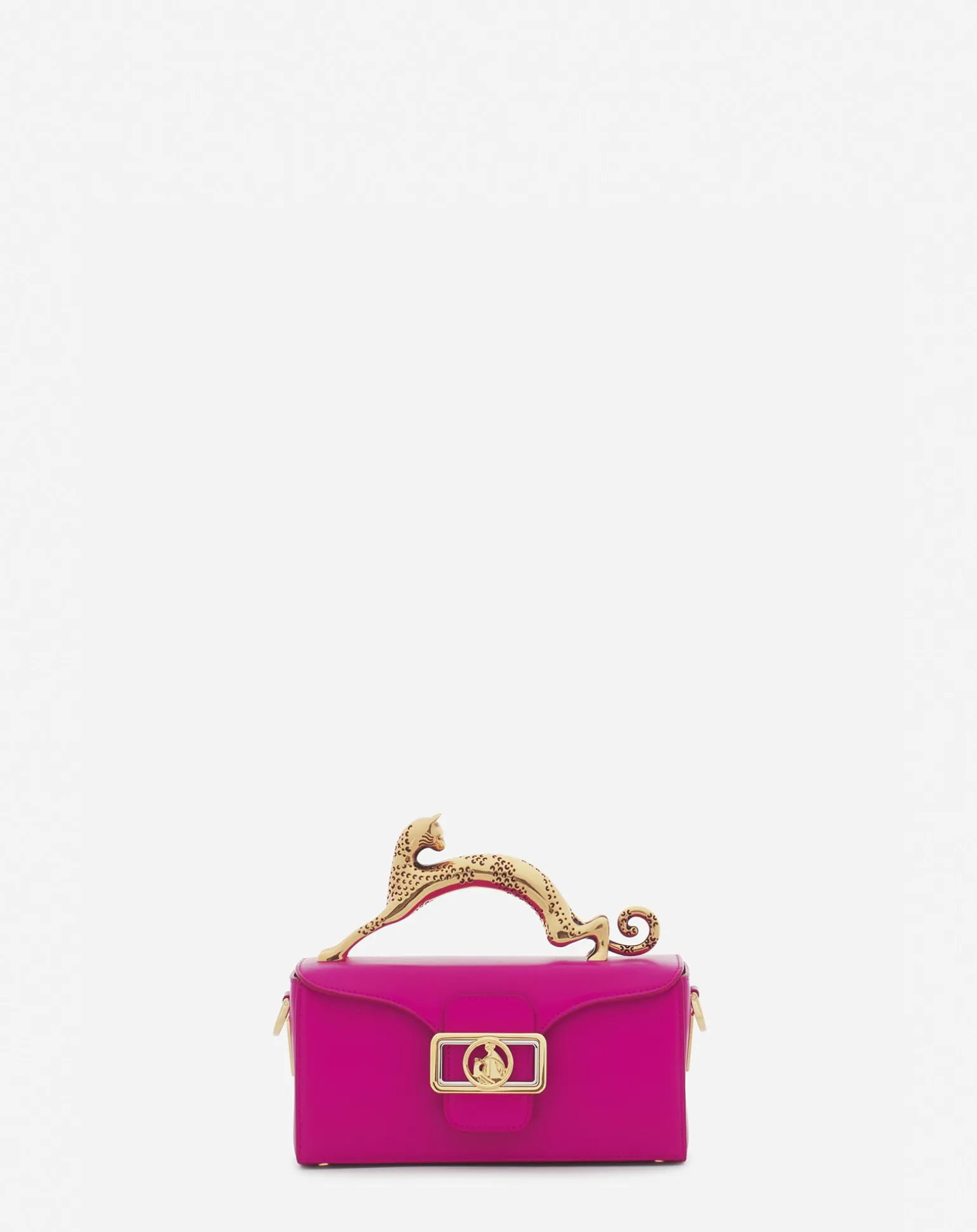 Lanvin Nano pencil cat leather bag Fuchsia Best