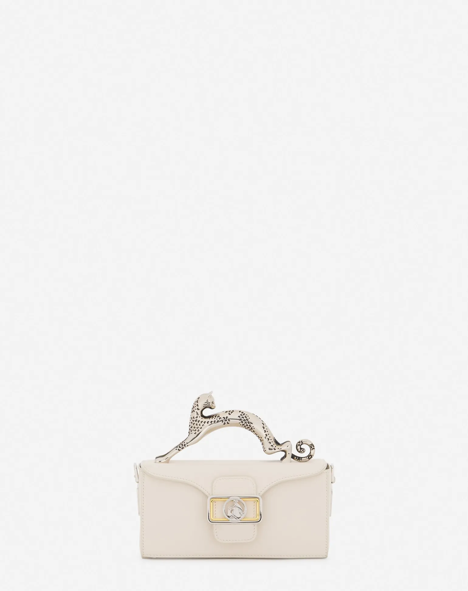 Lanvin Nano pencil cat leather bag Chalk Hot