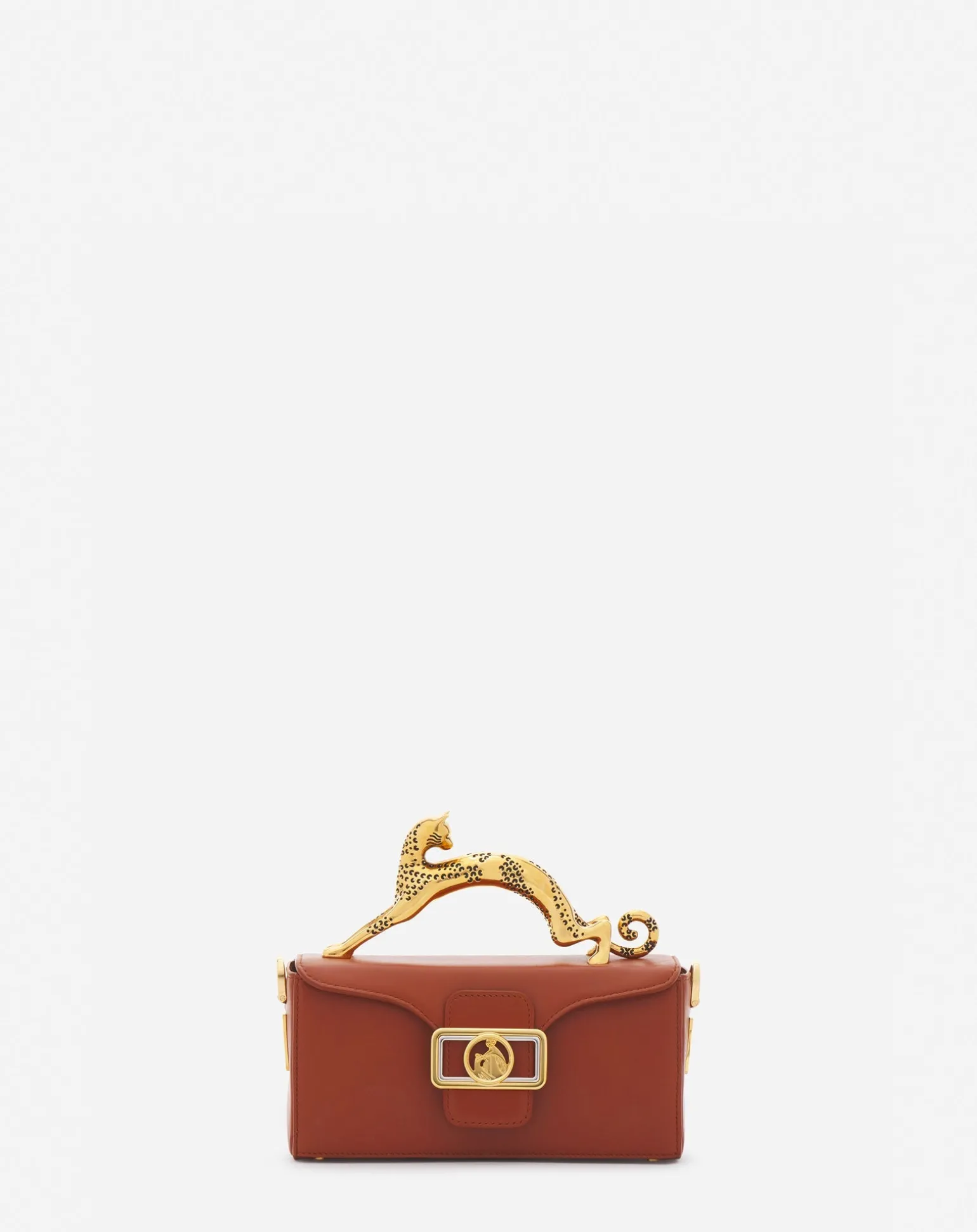 Lanvin Nano pencil cat leather bag Tan Outlet