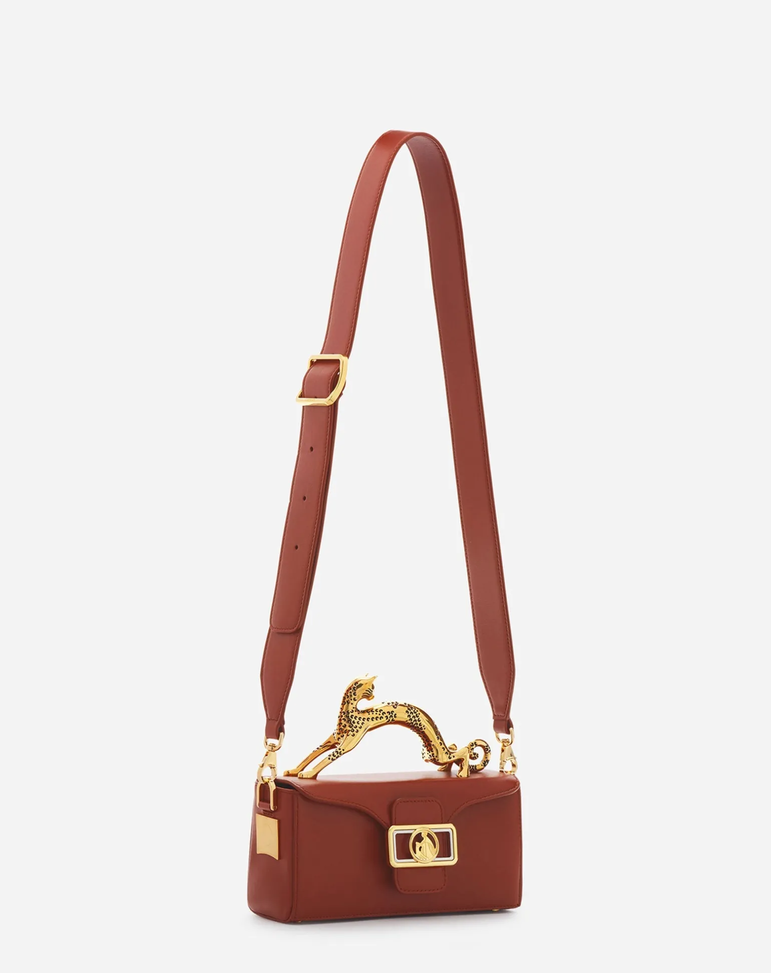 Lanvin Nano pencil cat leather bag Tan Outlet