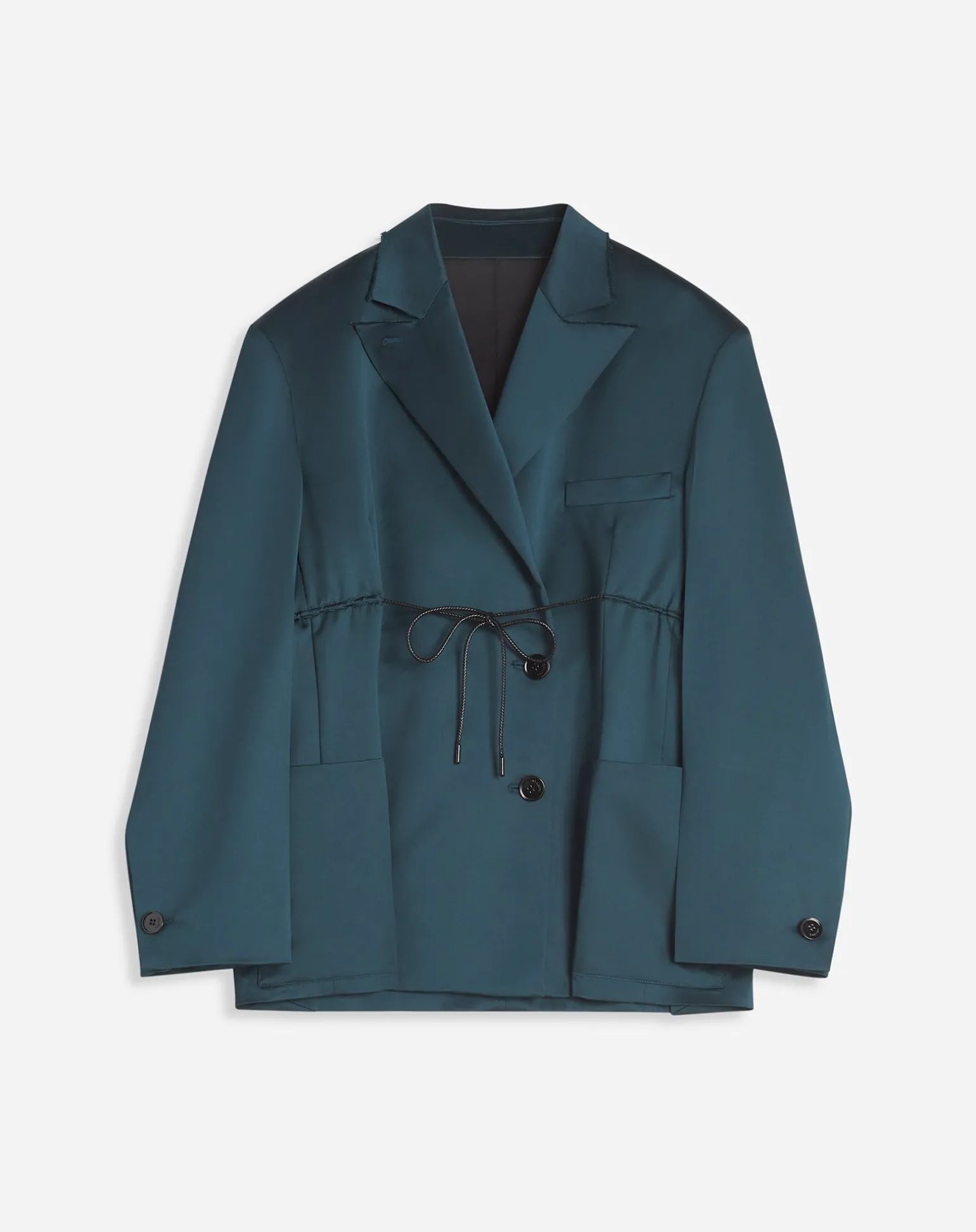 Lanvin Oversized belted jacket Forestgreen Outlet