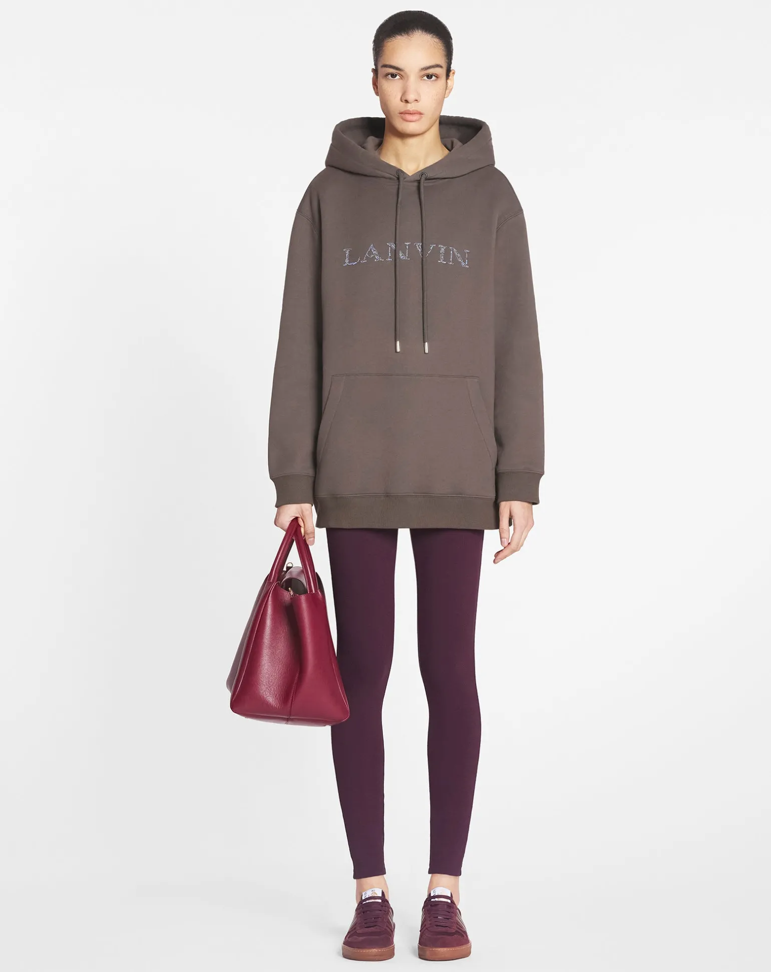 Lanvin Oversized bead embroidered hoodie Shadow Shop