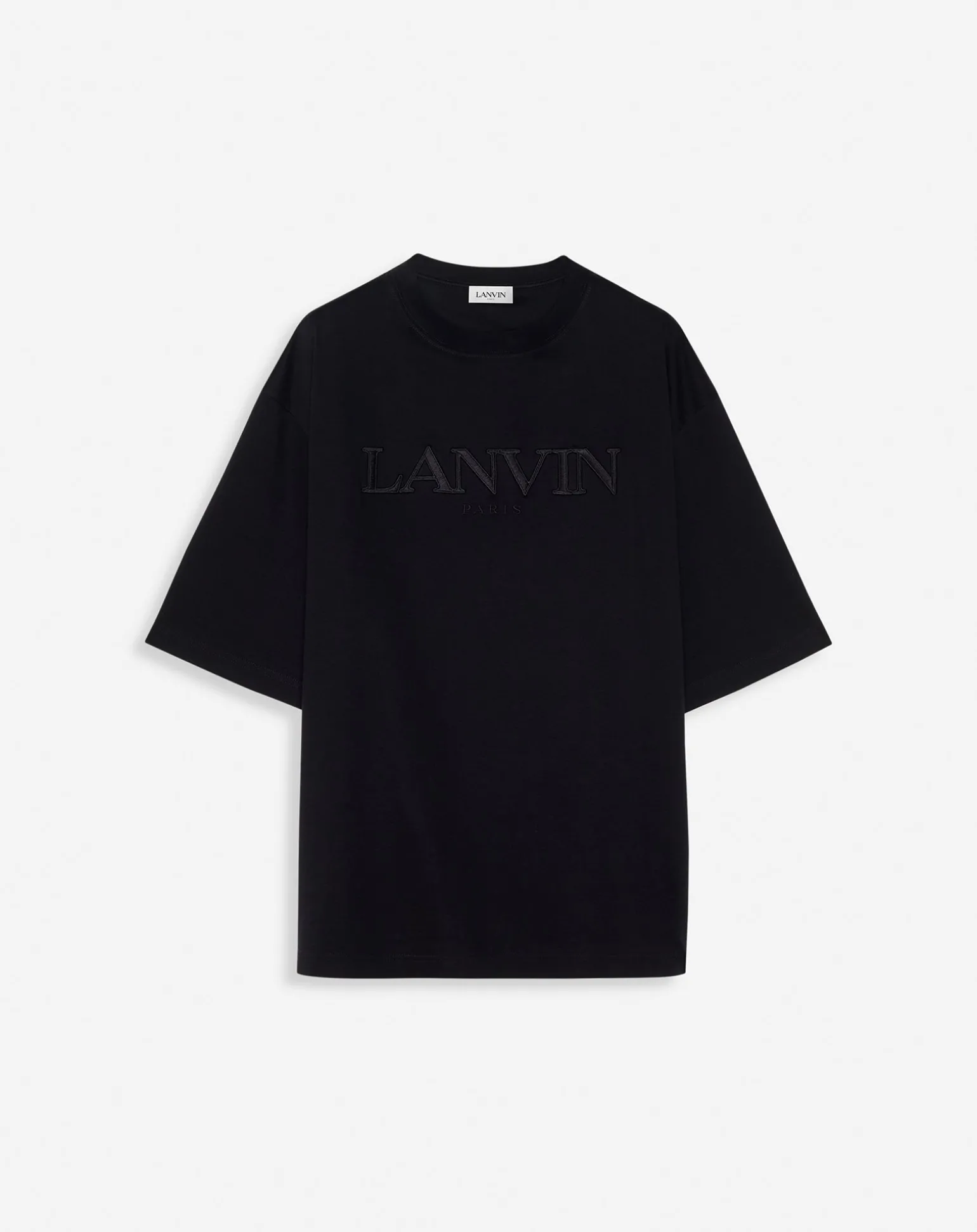 Lanvin Oversized paris embroidered t-shirt Black Discount