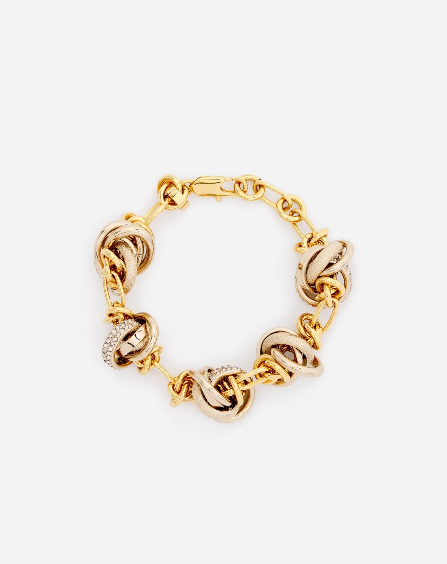 Lanvin Partition by knot bracelet Gold/crystal Flash Sale