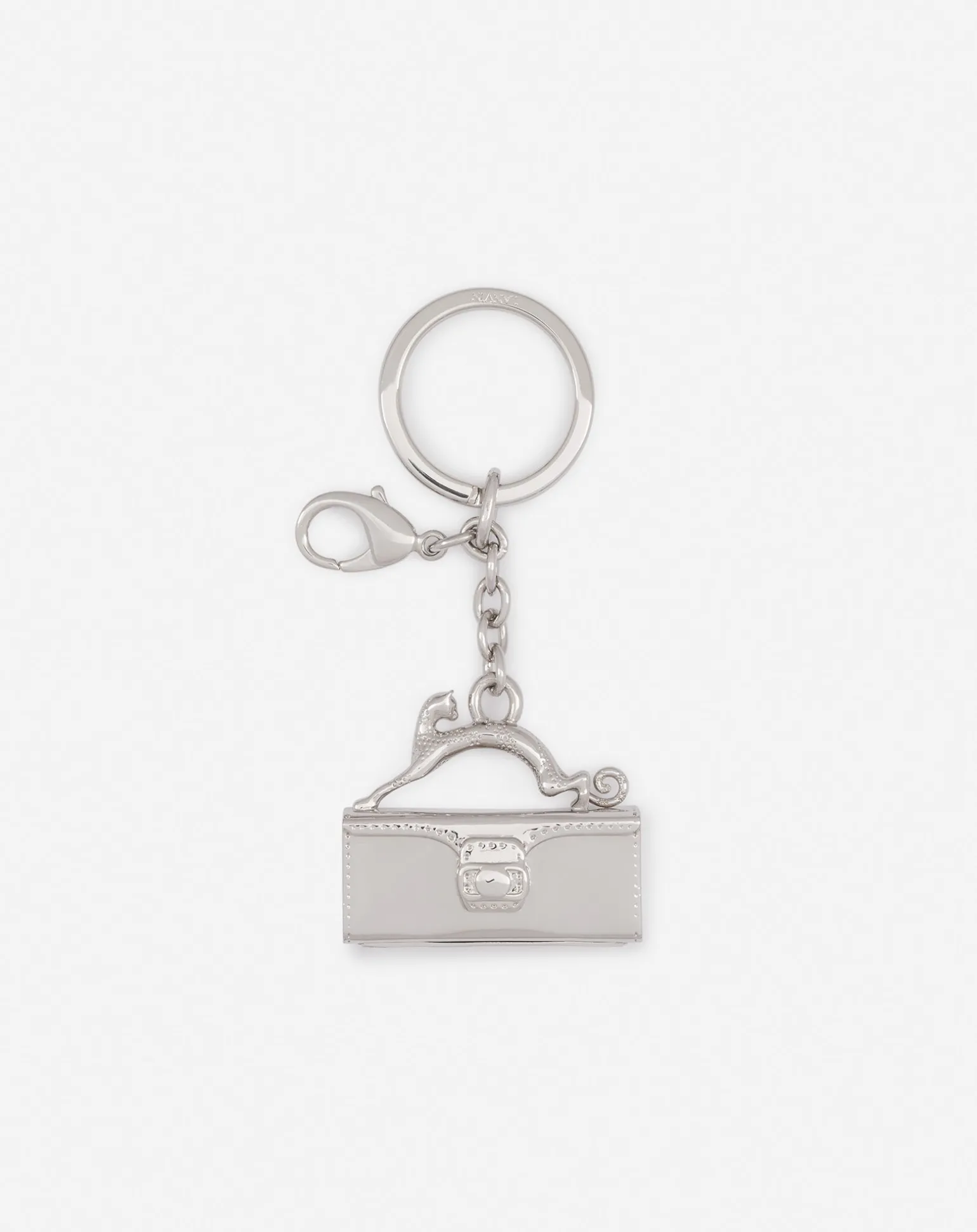 Lanvin Pencil cat brass key ring Silver Flash Sale