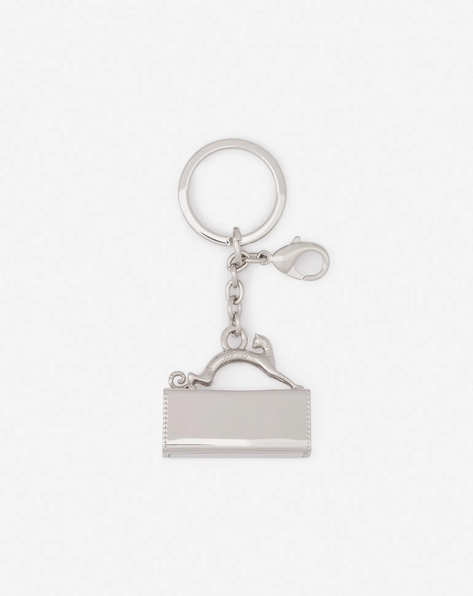 Lanvin Pencil cat brass key ring Silver Flash Sale