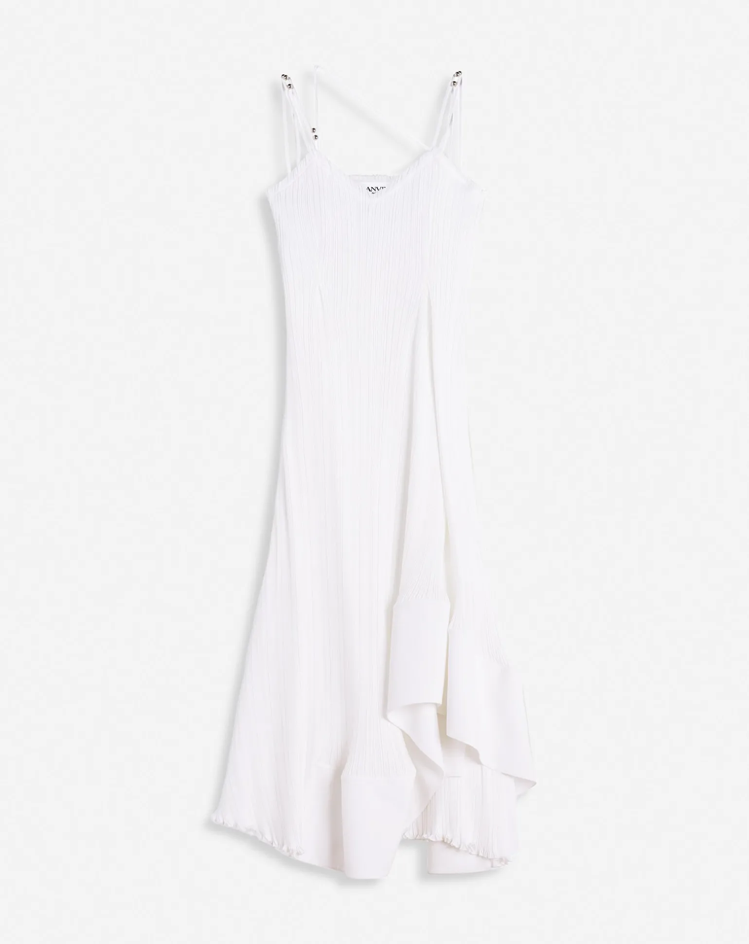 Lanvin Pleated dress with straps Offwhite Sale