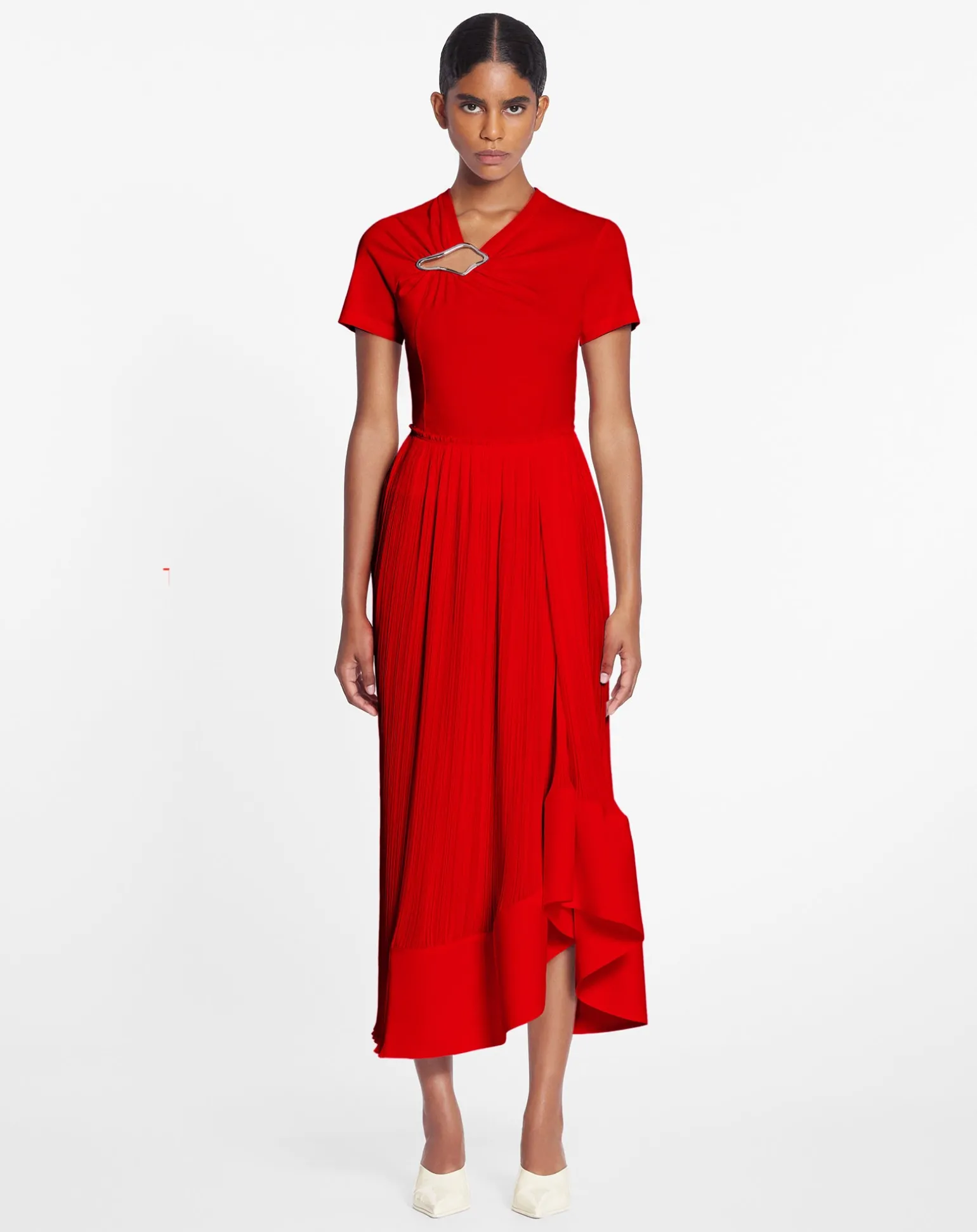 Lanvin Pleated midi skirt Flame Store