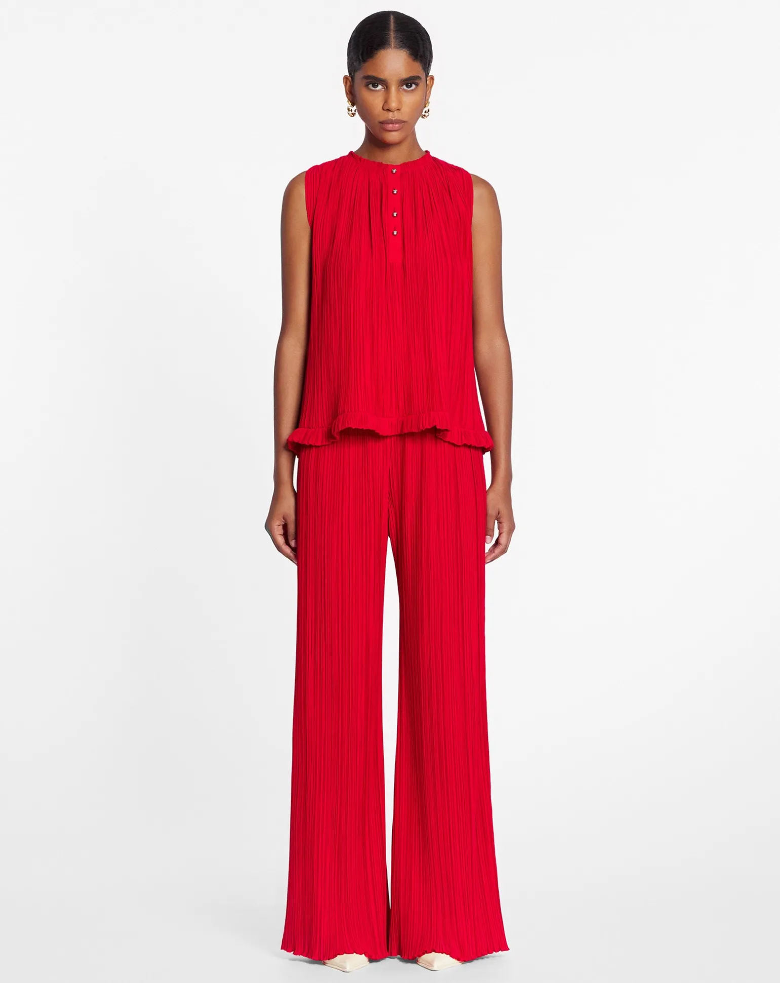 Lanvin Pleated pants Flame Clearance