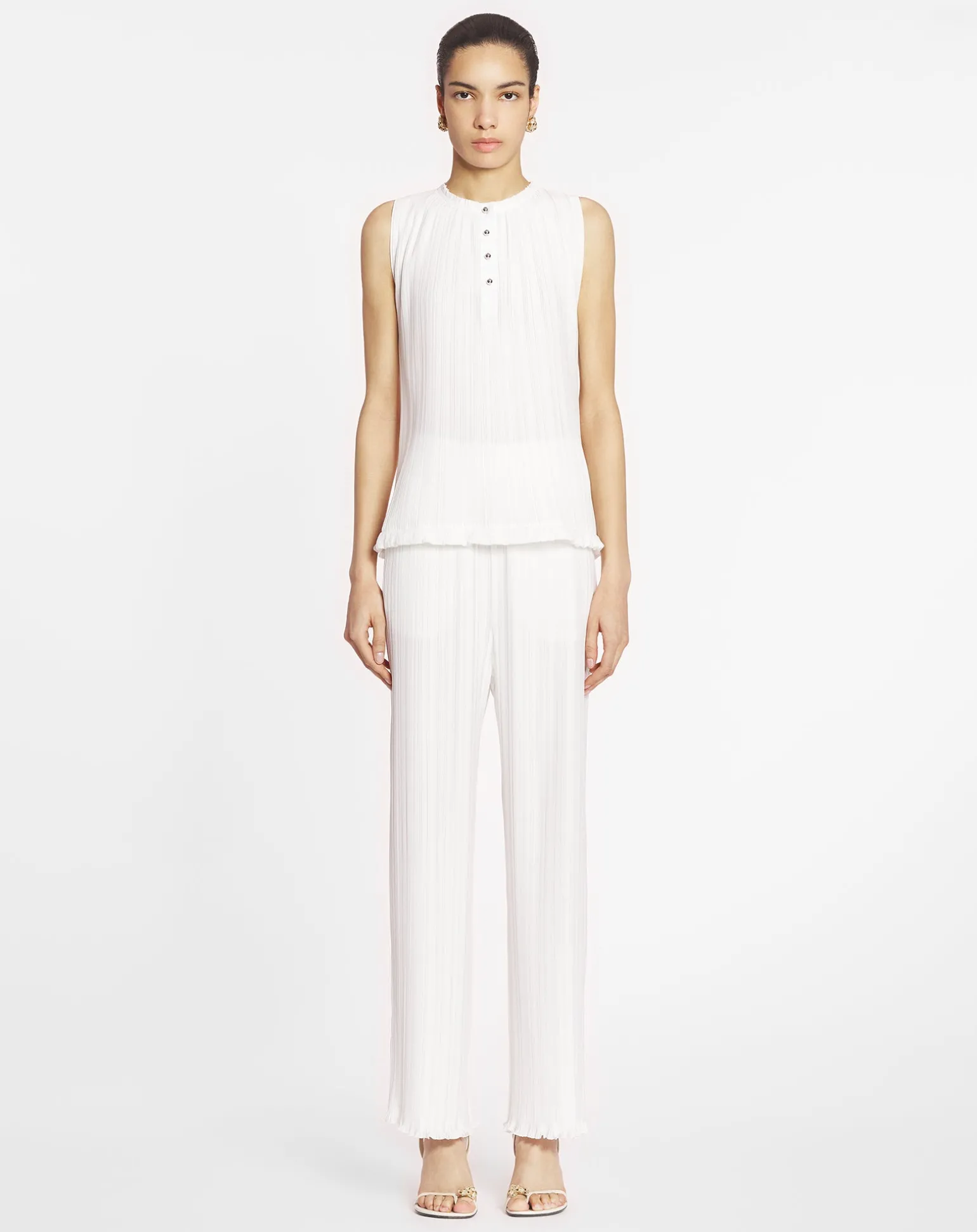 Lanvin Pleated pants Offwhite Outlet