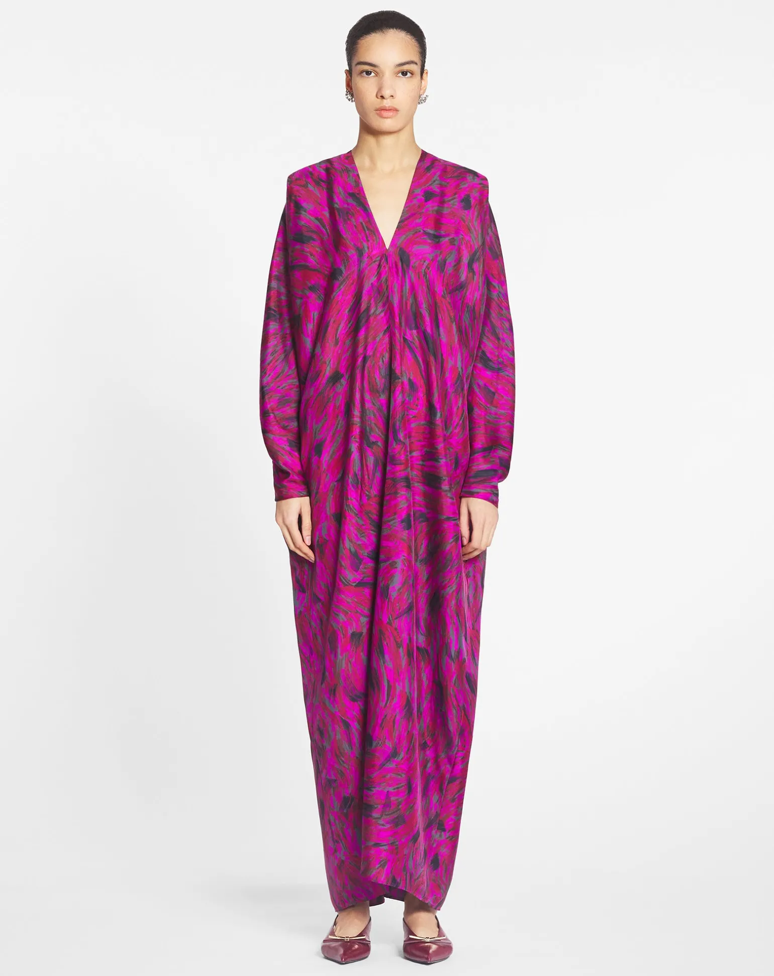 Lanvin Printed caftan dress Fuchsia Discount