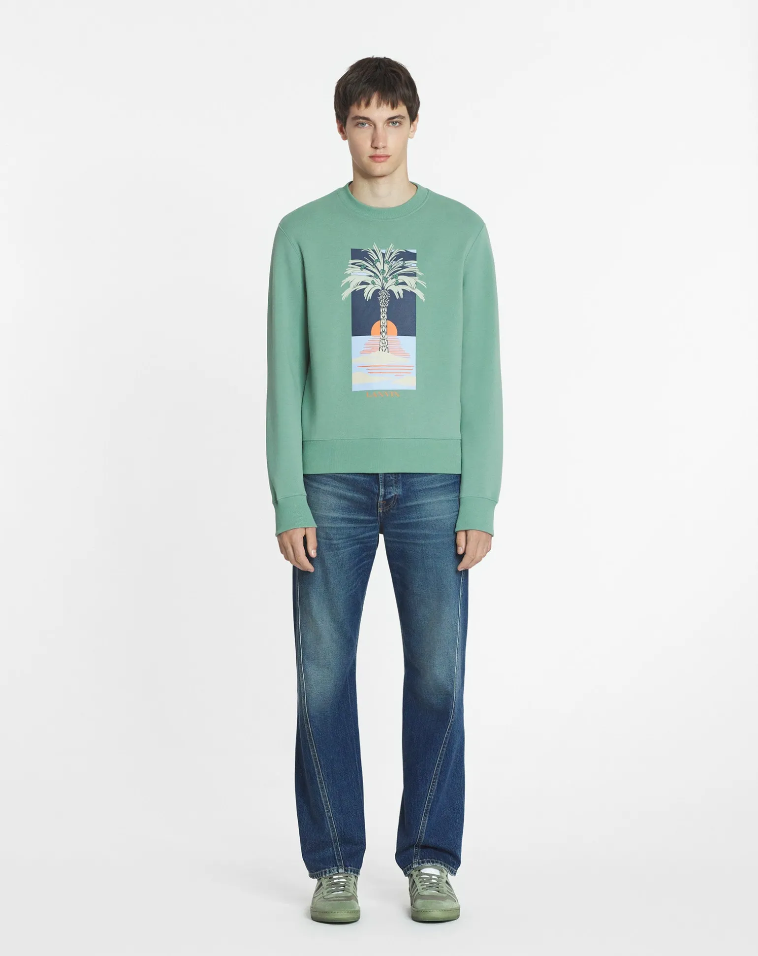 Lanvin Printed sweatshirt Vertdegris Best