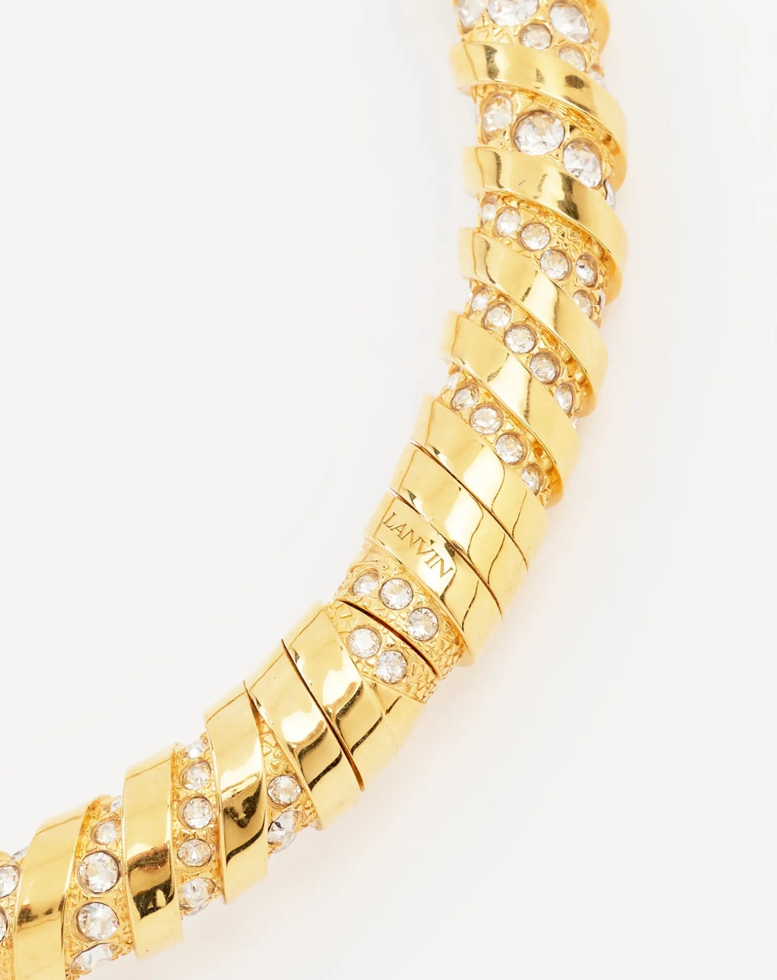 Lanvin Rhinestone melodie choker necklace Gold/crystal Flash Sale