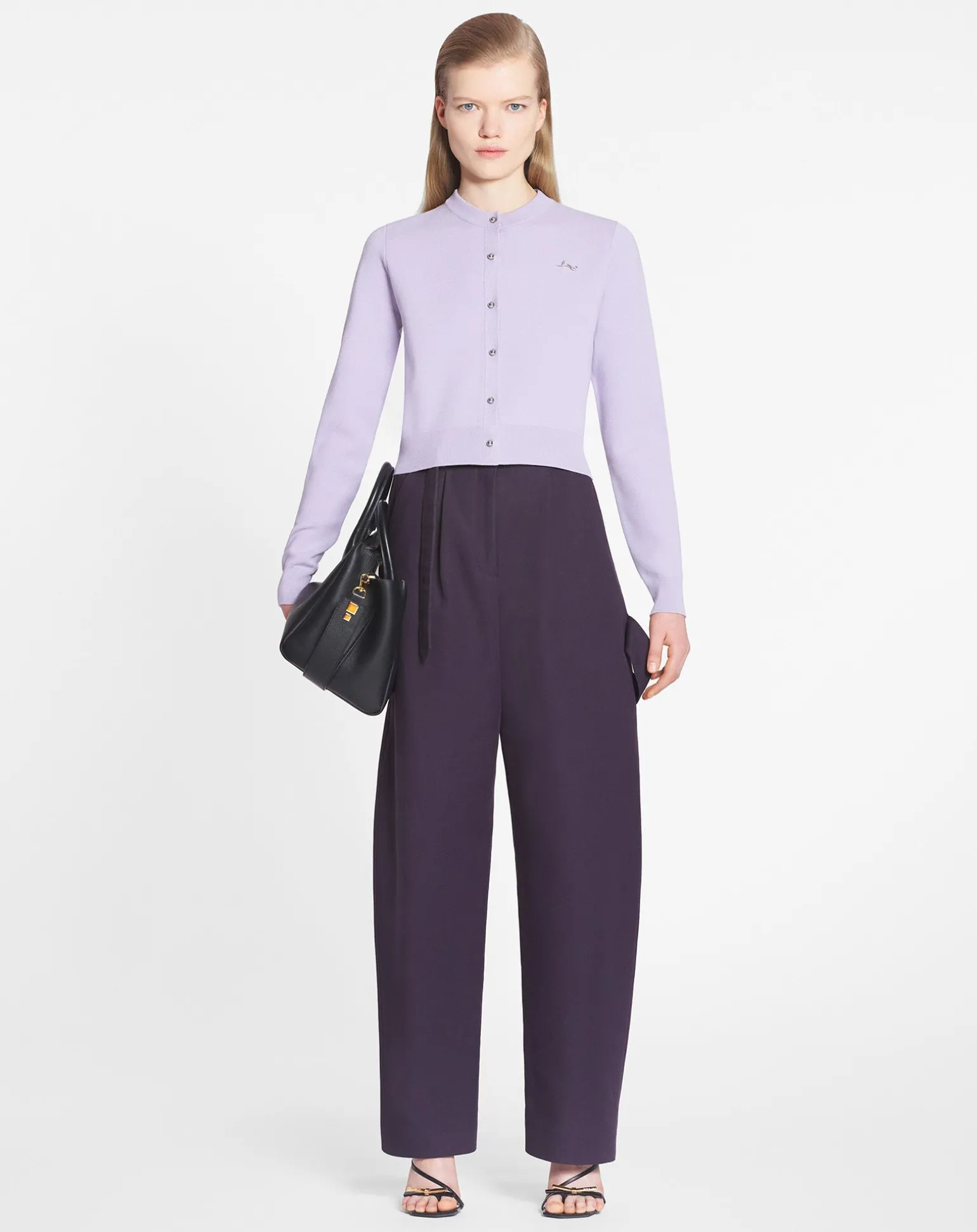 Lanvin Round neck cardigan Wisteria Clearance