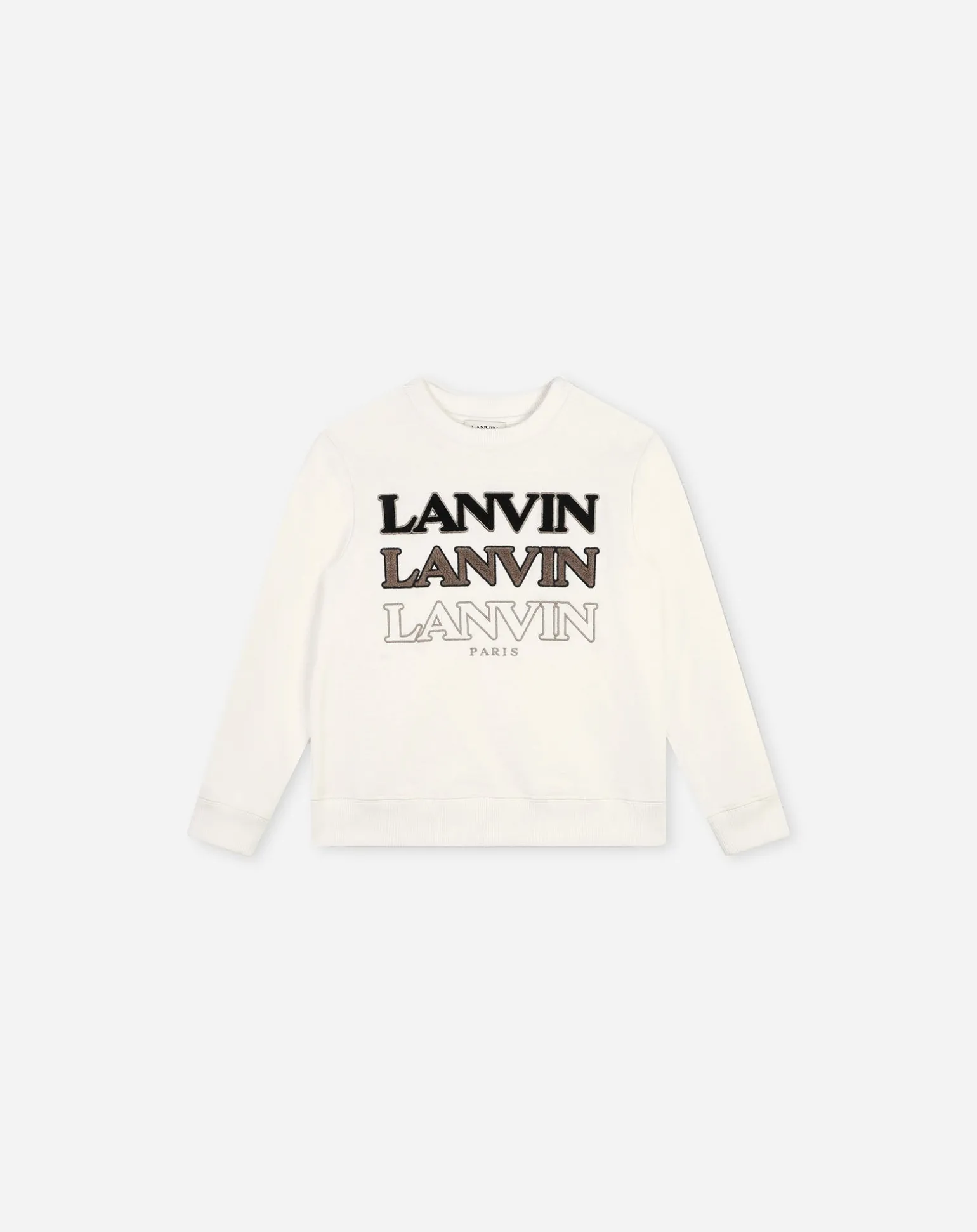 Lanvin Round-neck logo sweatshirt Opticwhite Sale