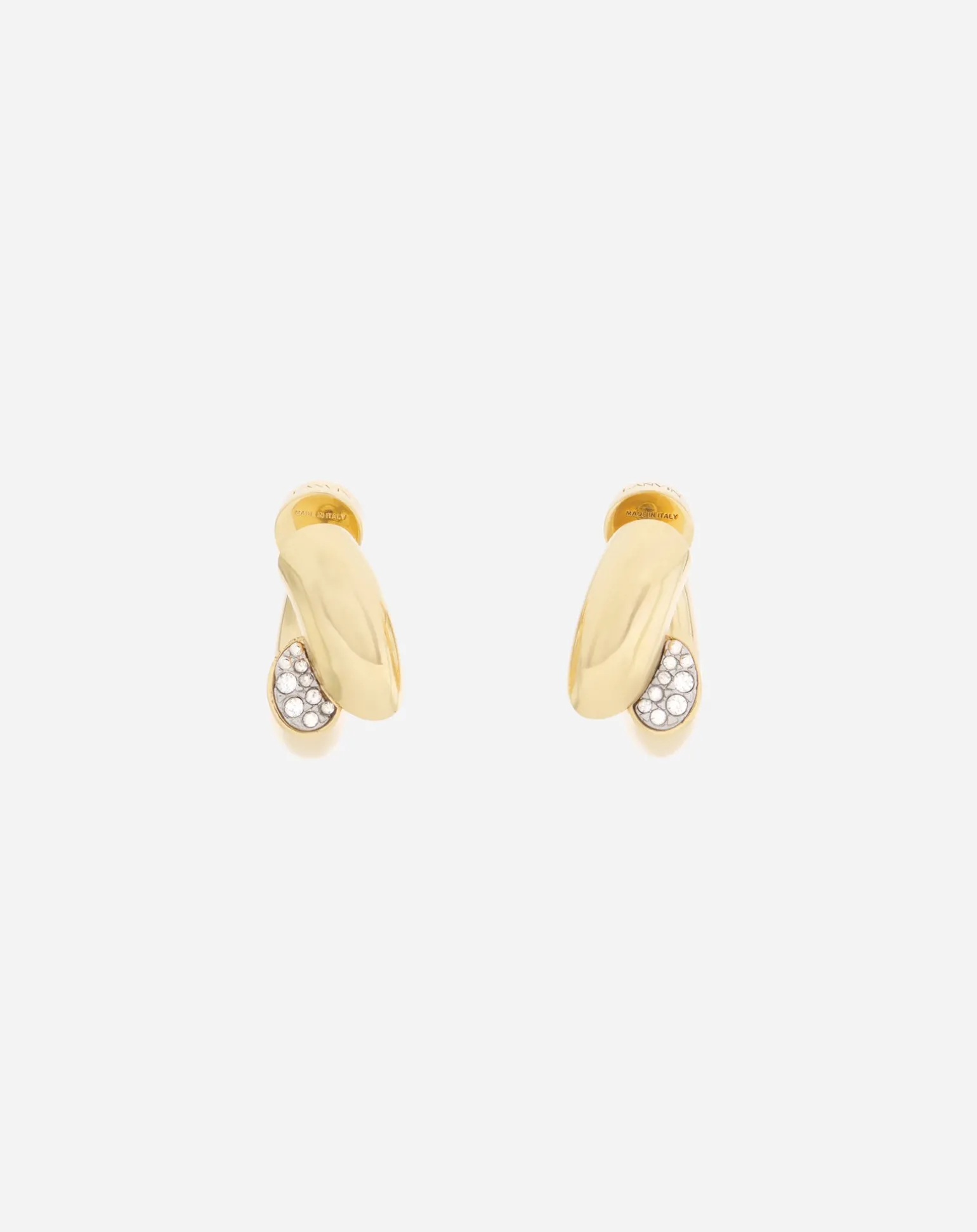 Lanvin Sequence by rhinestone earrings Gold/crystal Discount