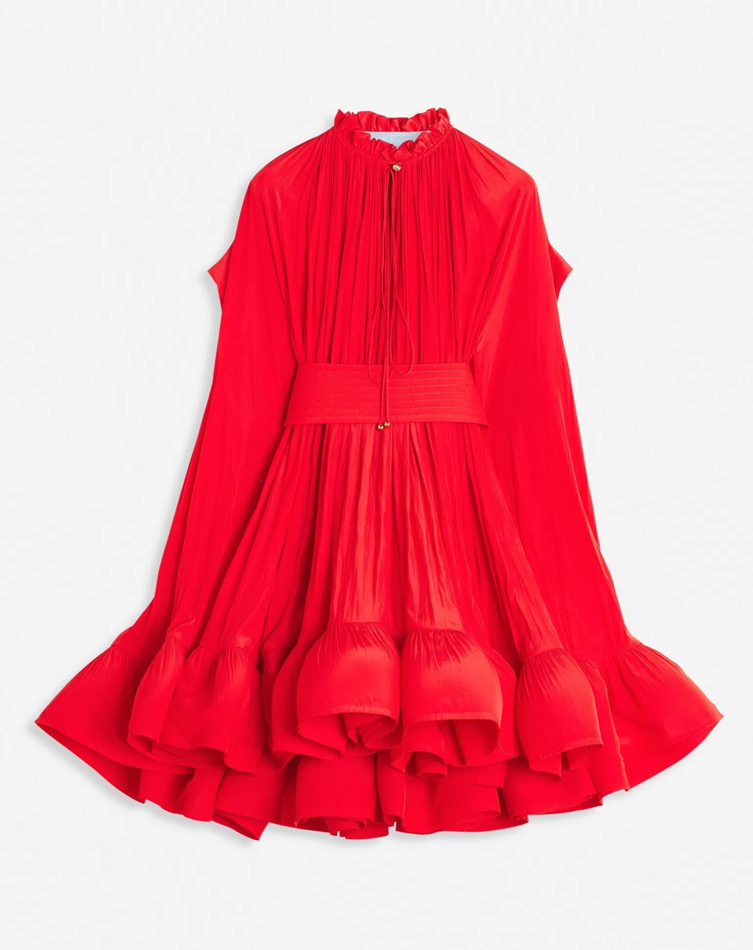 Lanvin Short charmeuse dress Poppyred Clearance