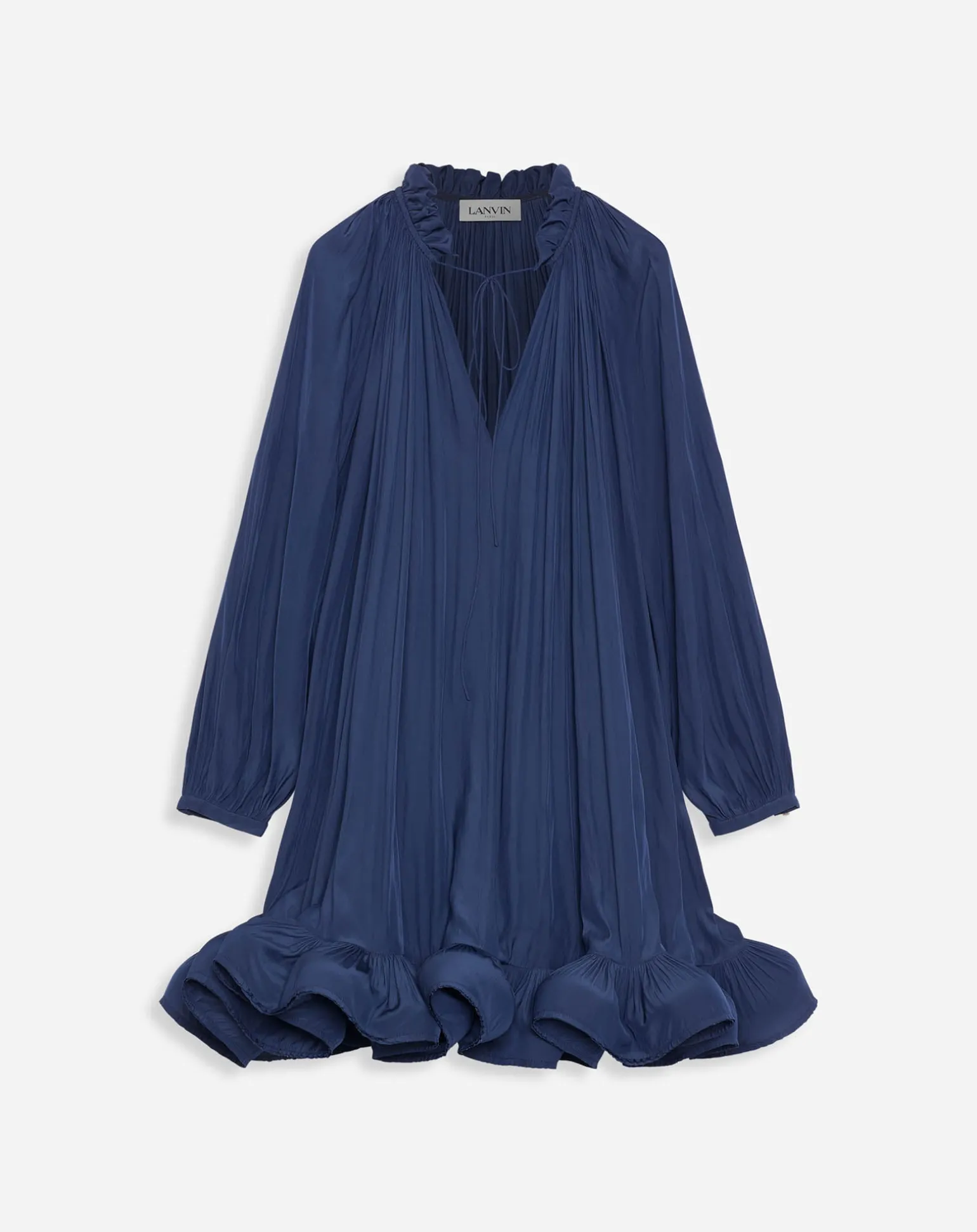 Lanvin Short charmeuse dress Inkblue Clearance