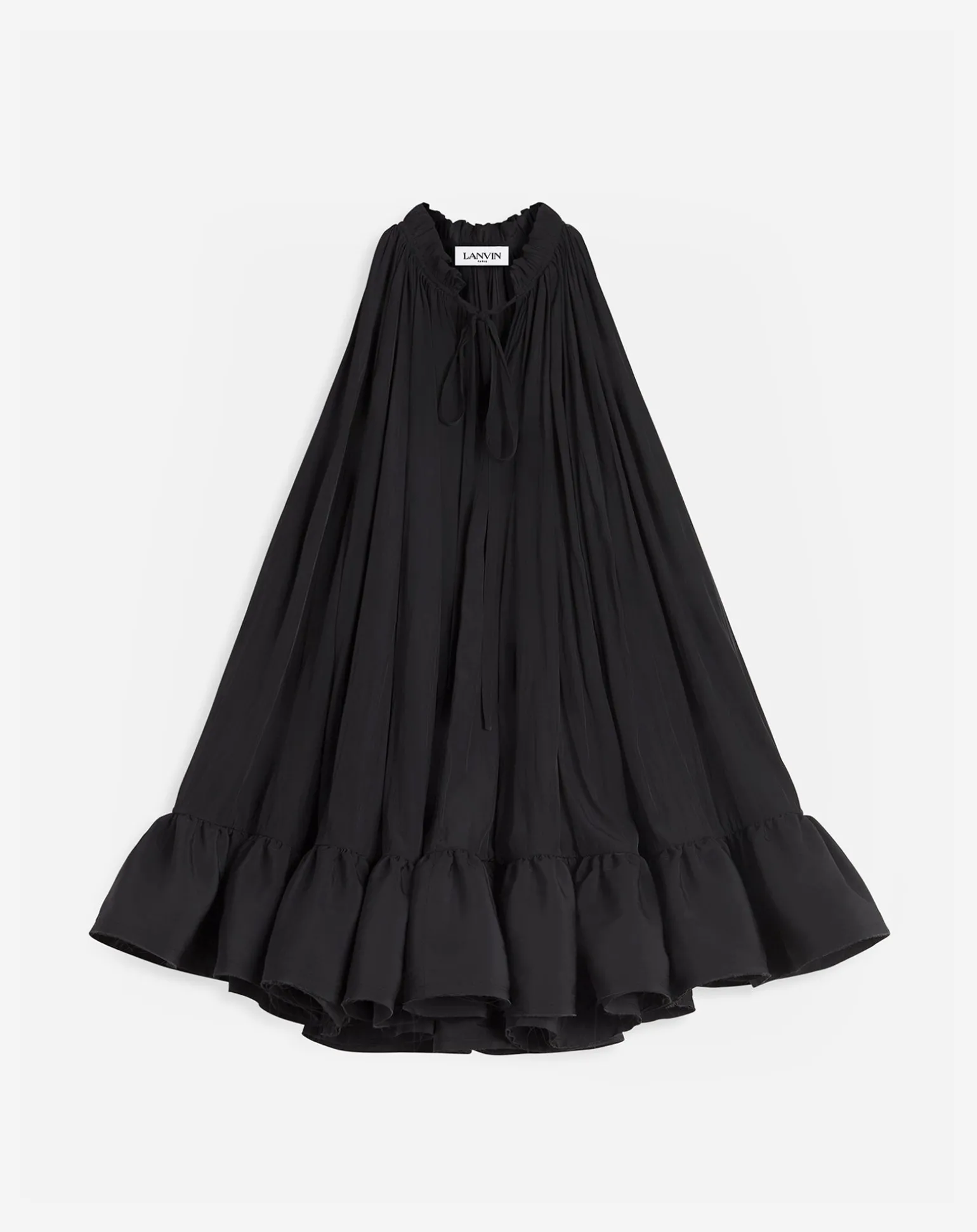 Lanvin Short dress with ruffles Black Clearance