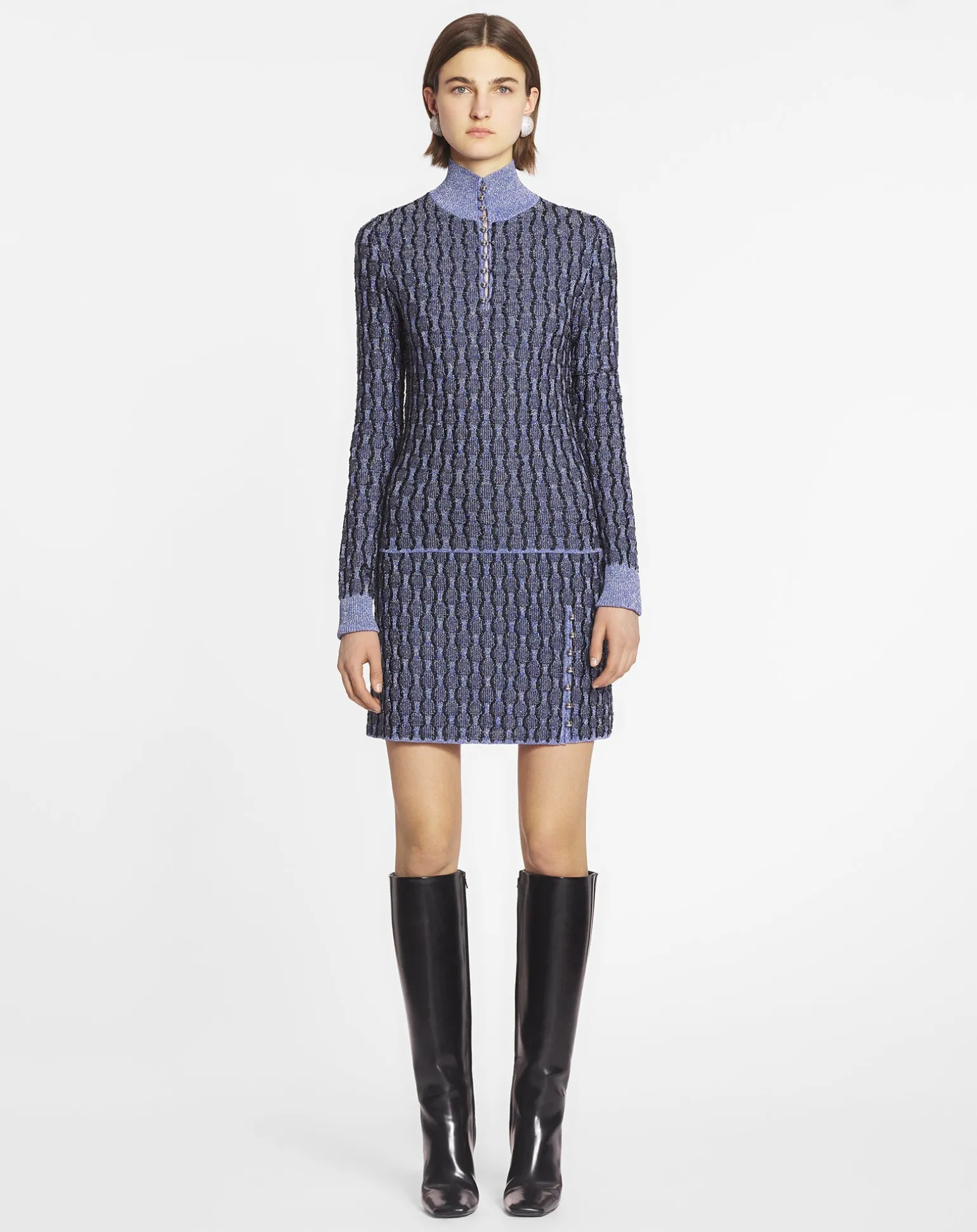 Lanvin Short skirt in lurex jacquard Newlanvinblue Sale