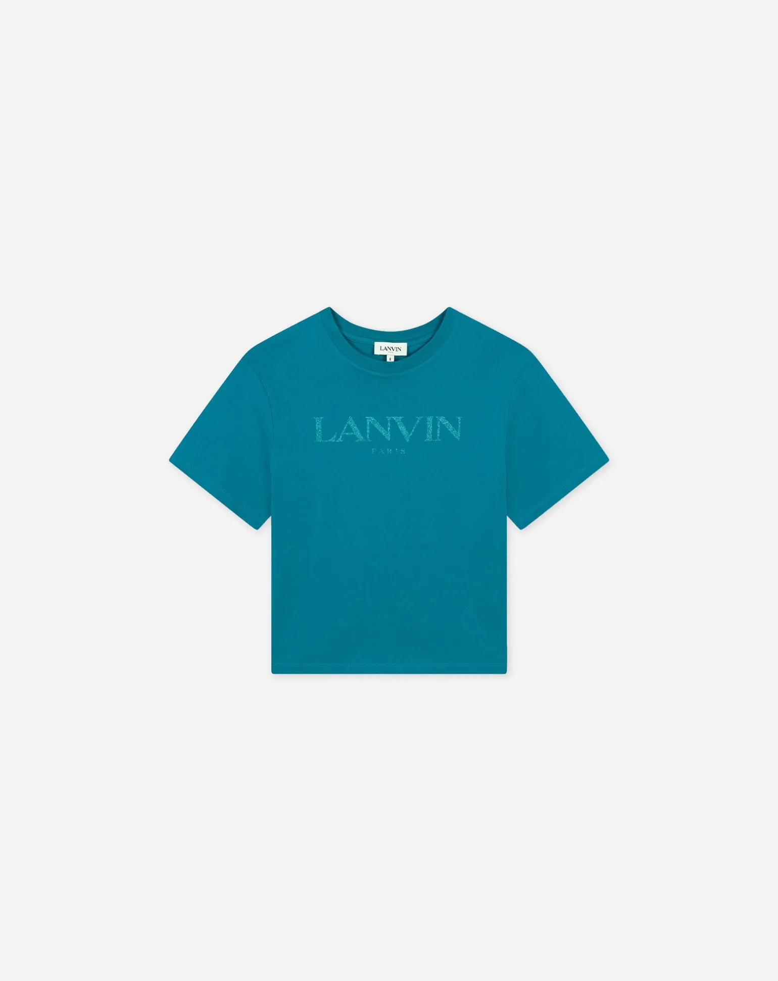 Lanvin Short-sleeved cotton t-shirt Turquoise Flash Sale