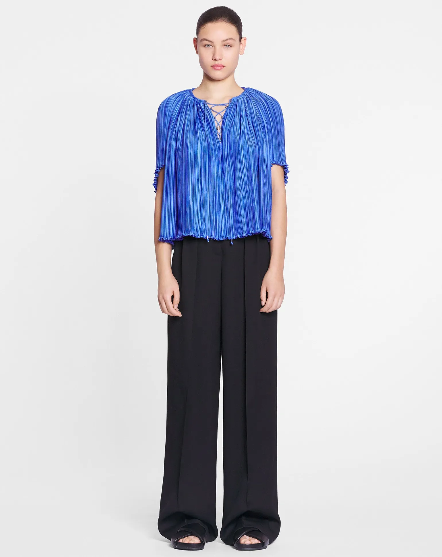 Lanvin Short-sleeved pleated blouse Dream Store