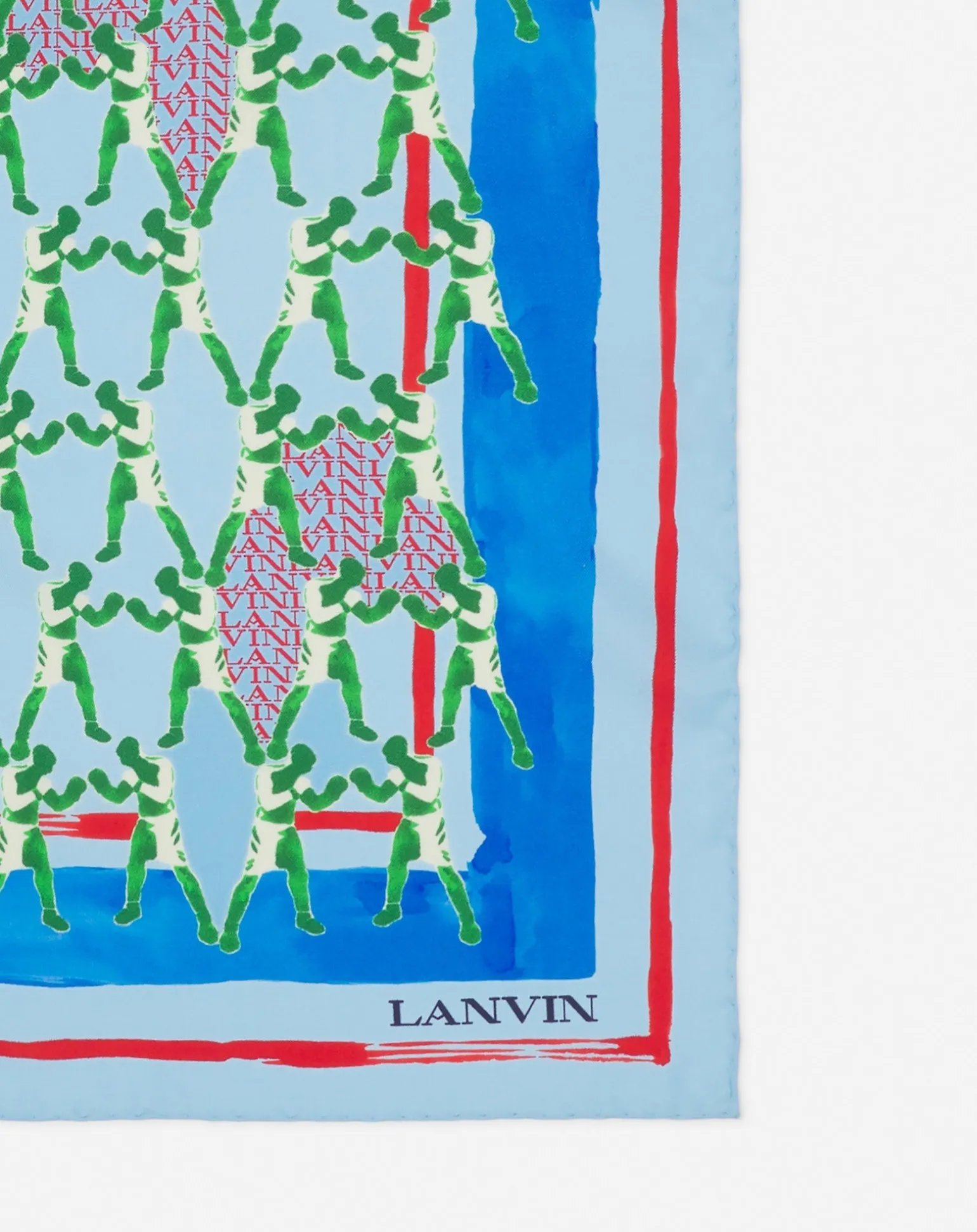 Lanvin Silk scarf with a sports print Newlanvinblue Store