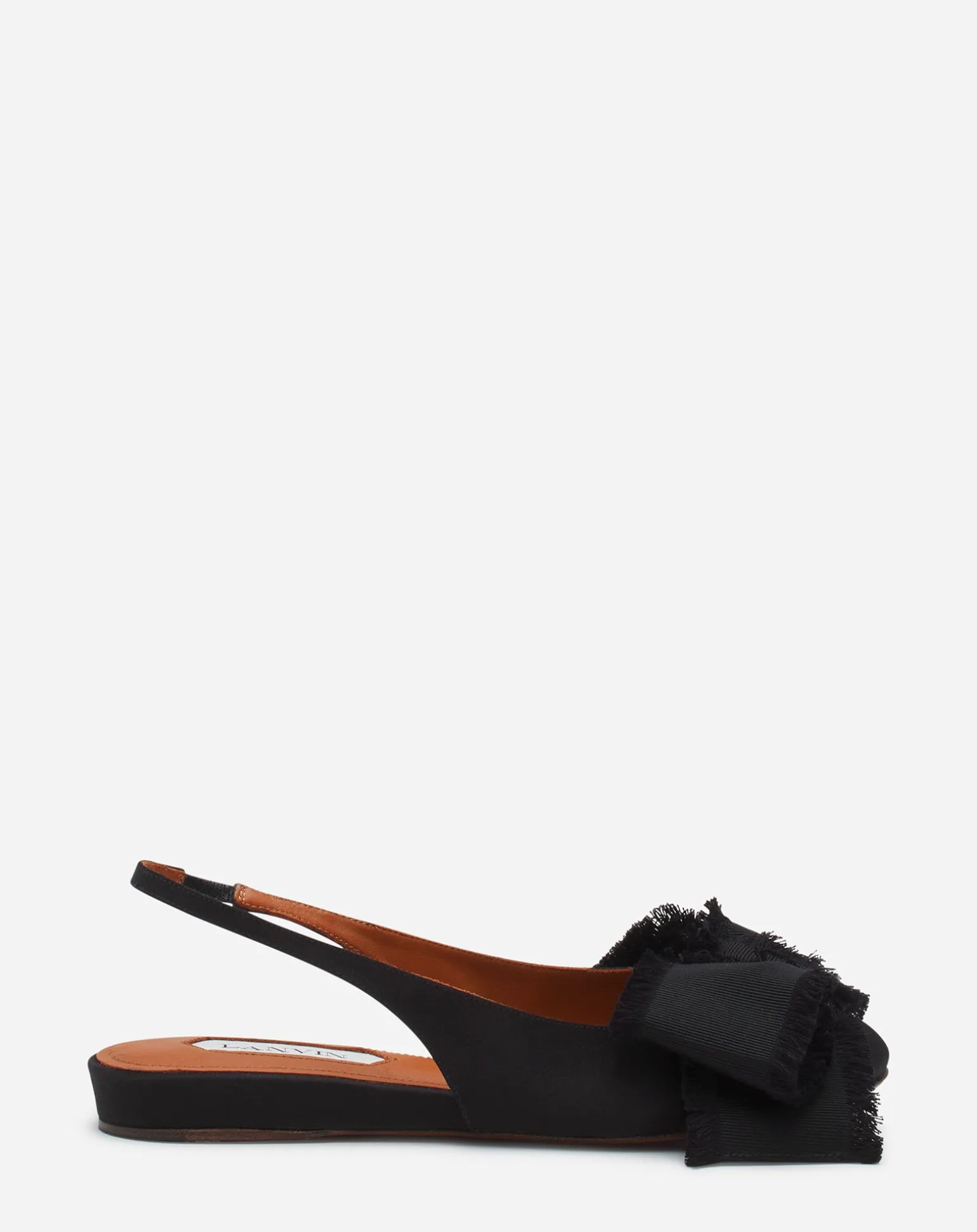 Lanvin Slingback ballerina flat in satin Black Best