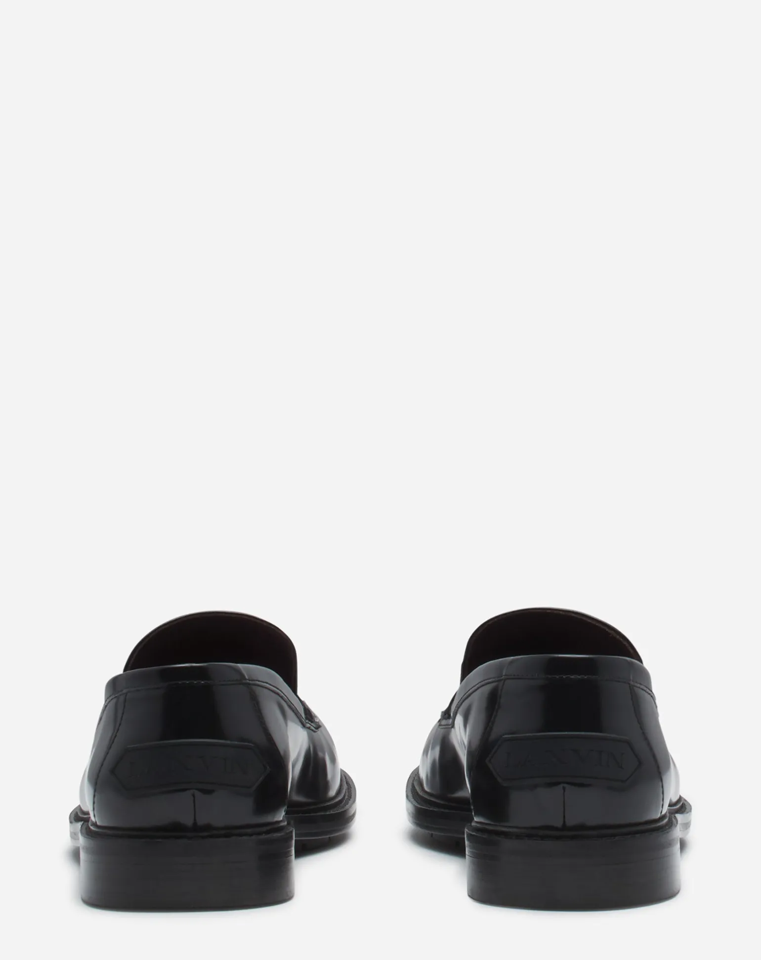 Lanvin Spinto loafers in glossy leather Black Store