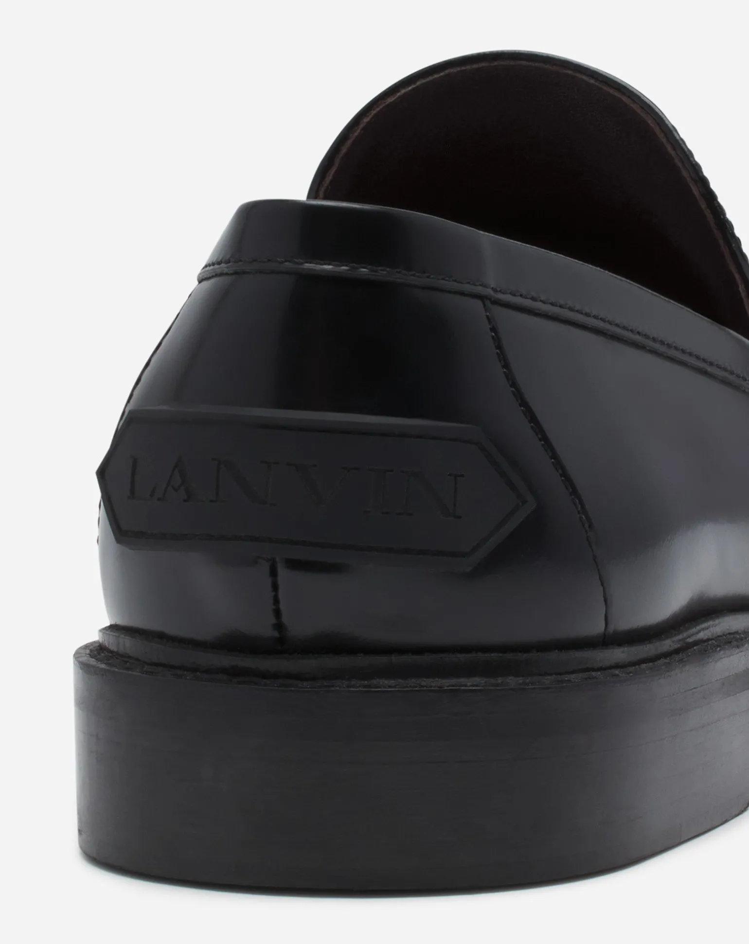 Lanvin Spinto loafers in glossy leather Black Online