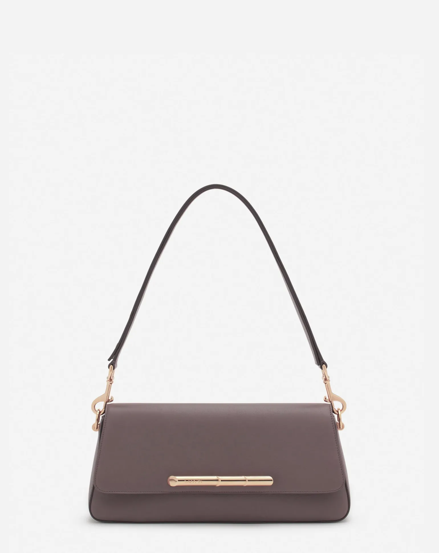 Lanvin Séquence by baguette bag in leather Marronglace Sale