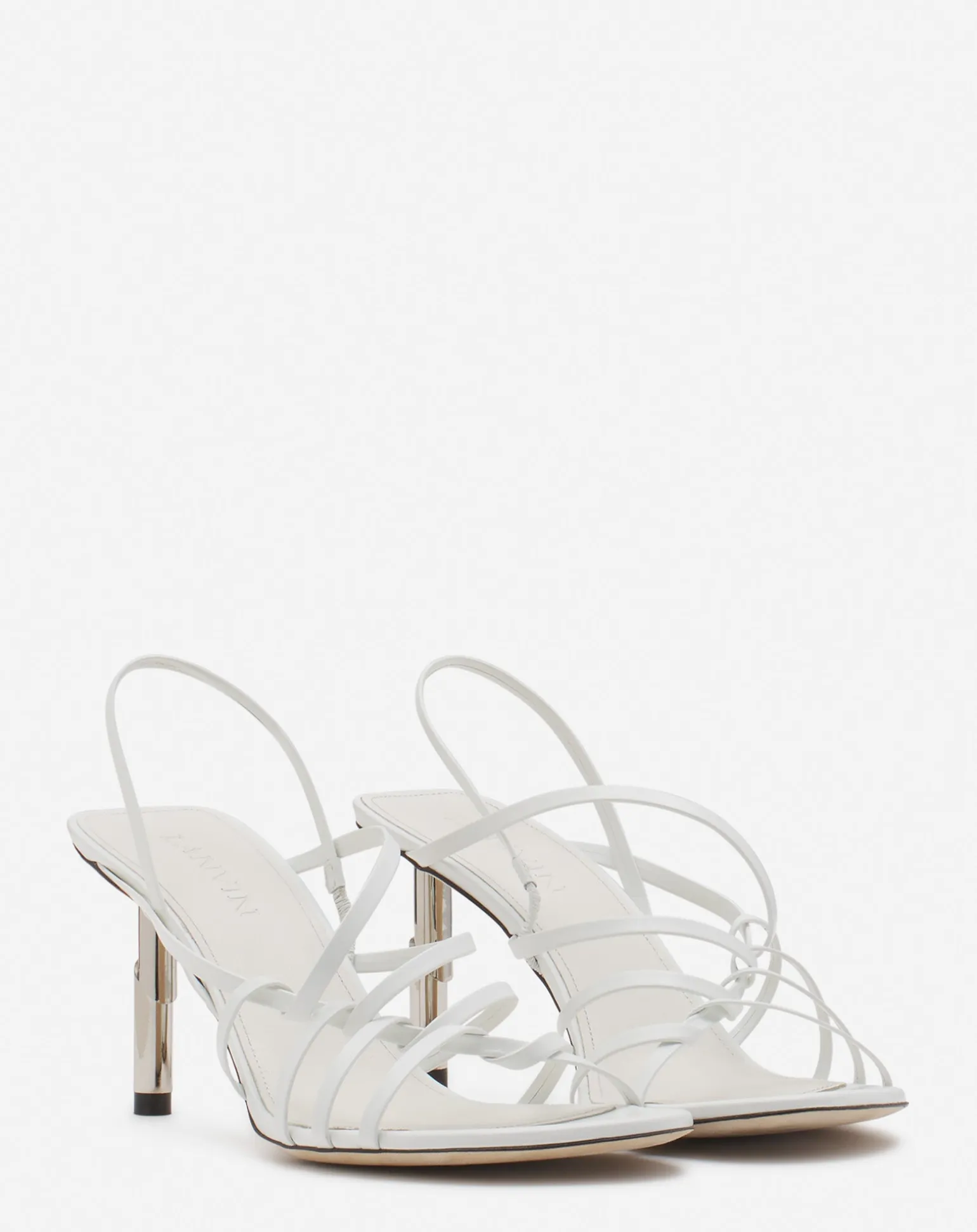 Lanvin Séquence by leather sandals Beige/silver Online