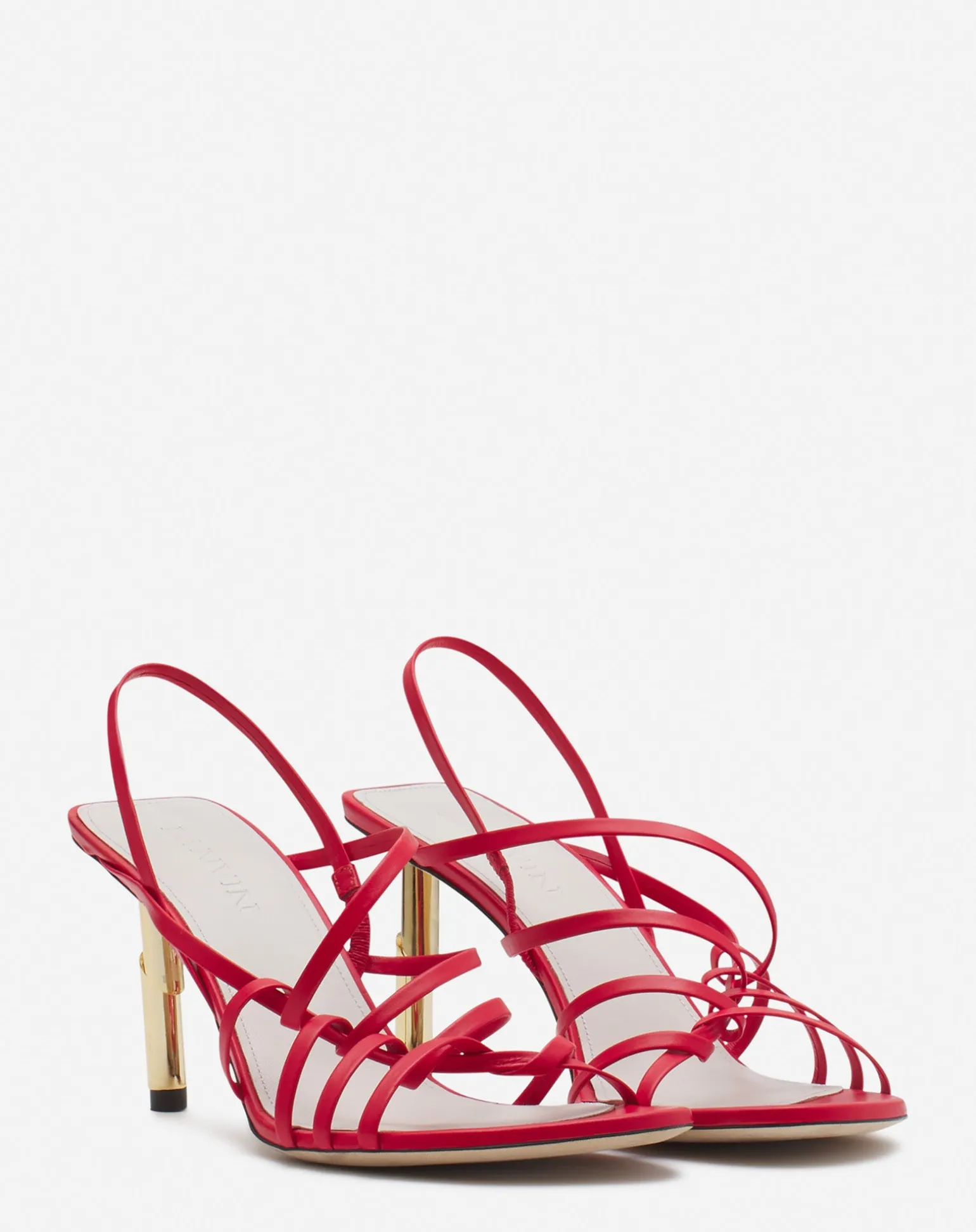 Lanvin Séquence by leather sandals Red/gold Best