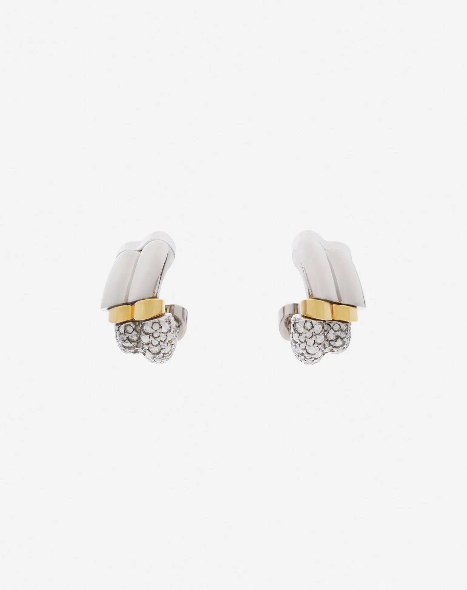 Lanvin Séquence wave rhinestone earrings Silver/gold Cheap