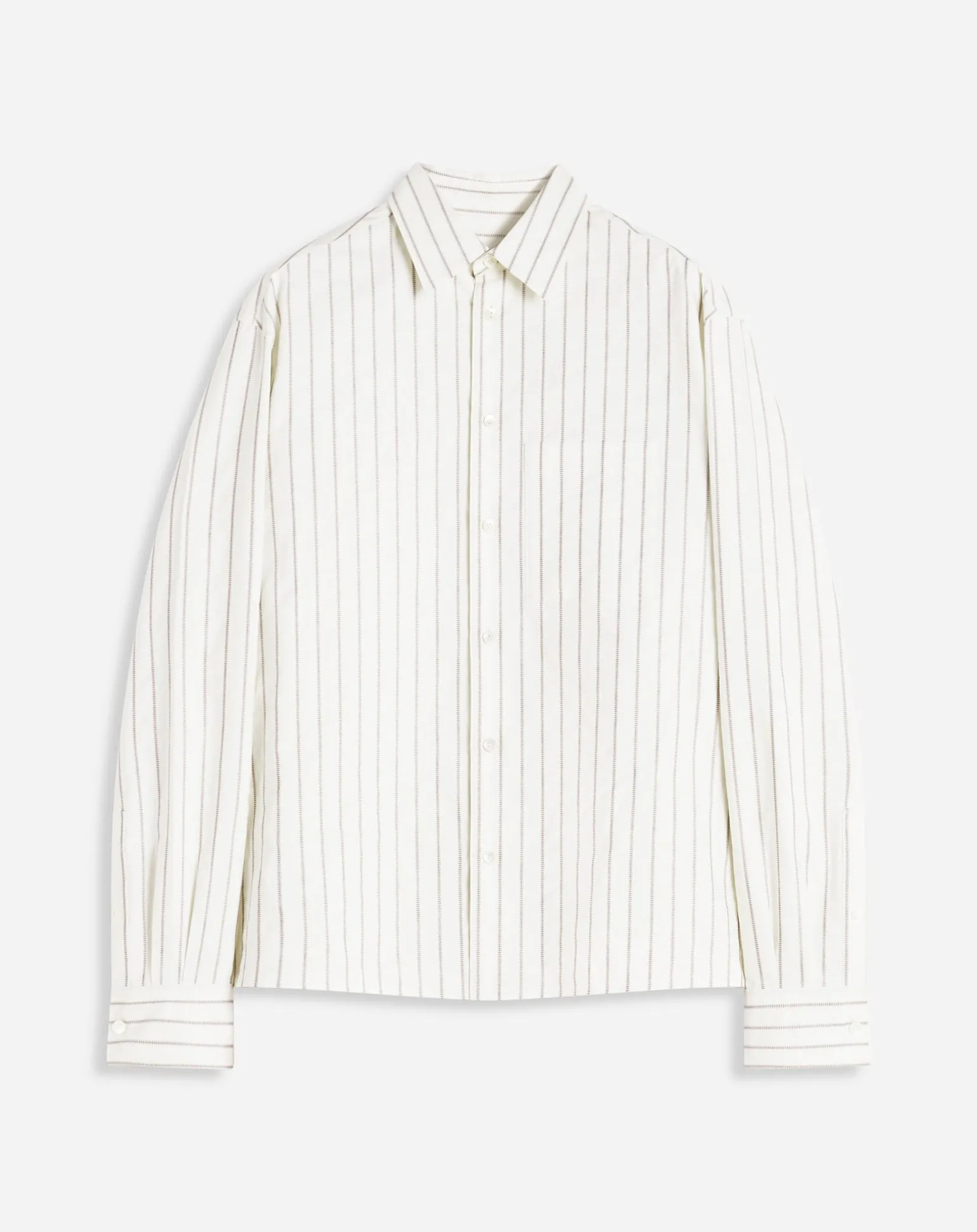 Lanvin Straight striped shirt White/mahogany Sale