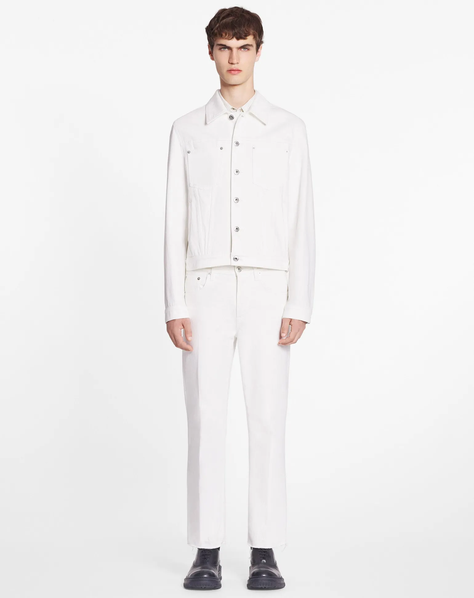 Lanvin Straight-leg denim pants Opticwhite Fashion