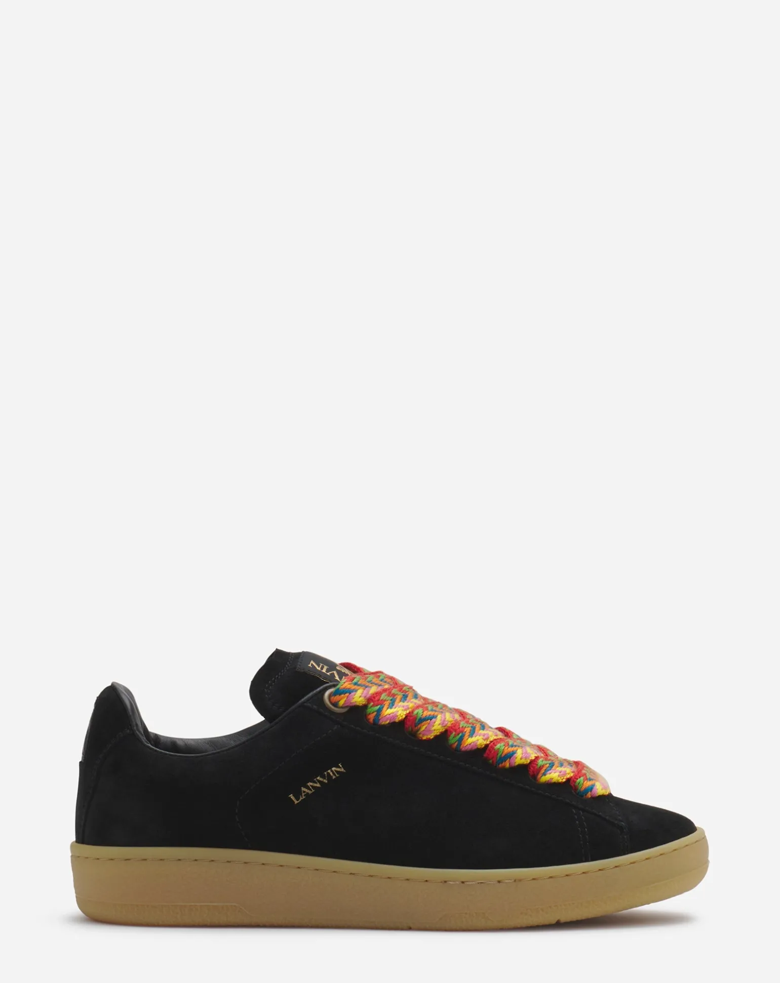 Lanvin Suede curb lite sneakers Black Flash Sale