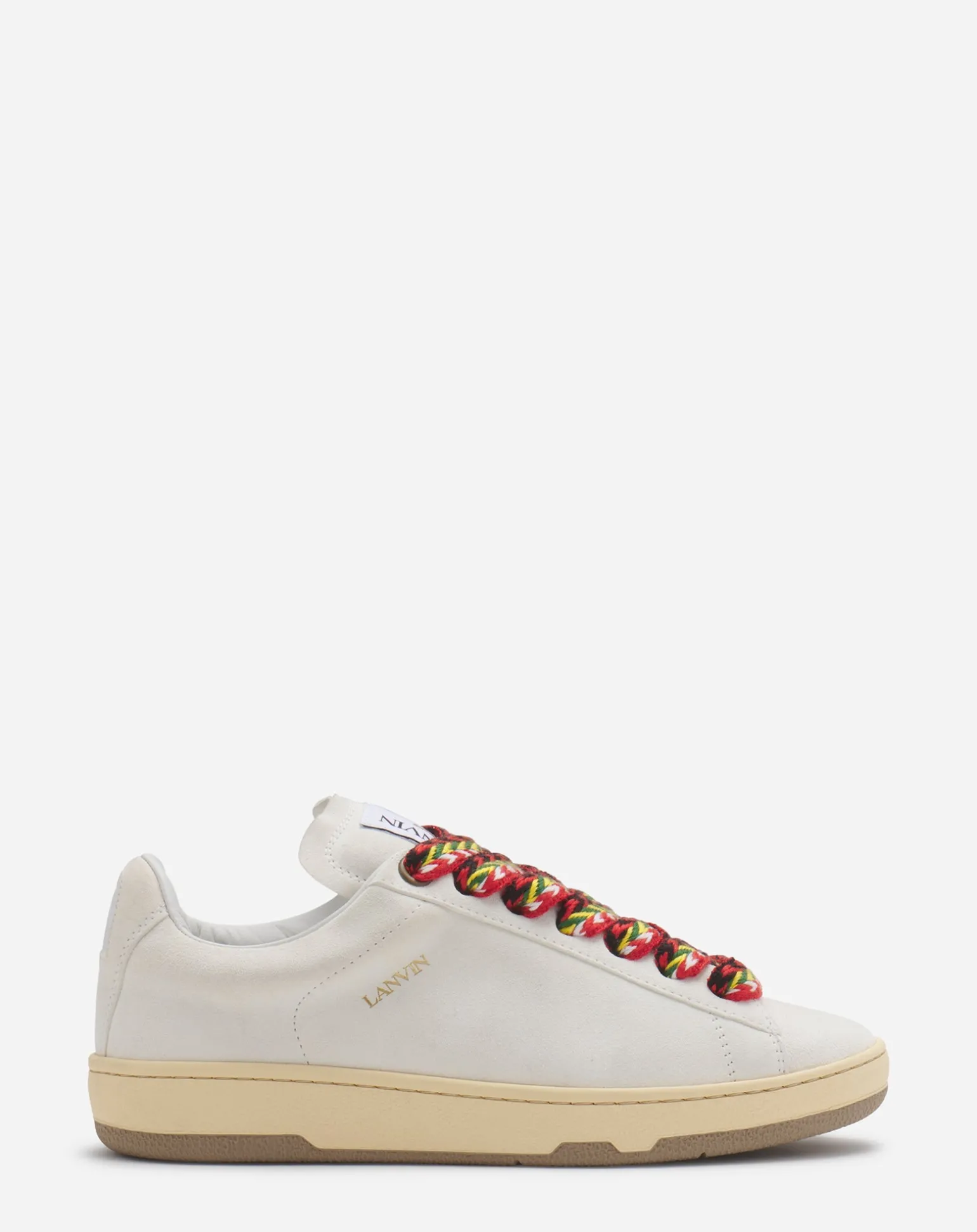 Lanvin Suede lite curb sneakers White New