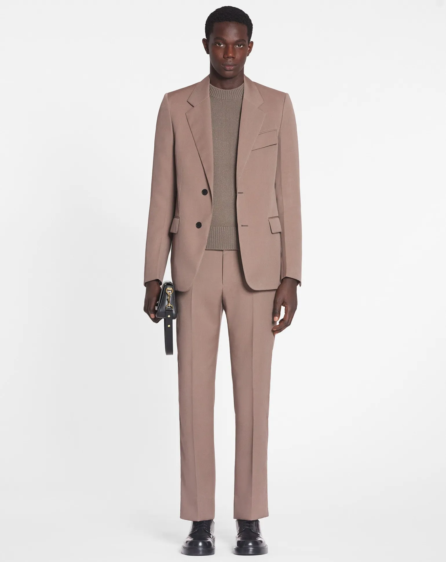 Lanvin Suit pants with belt Marronglace Best