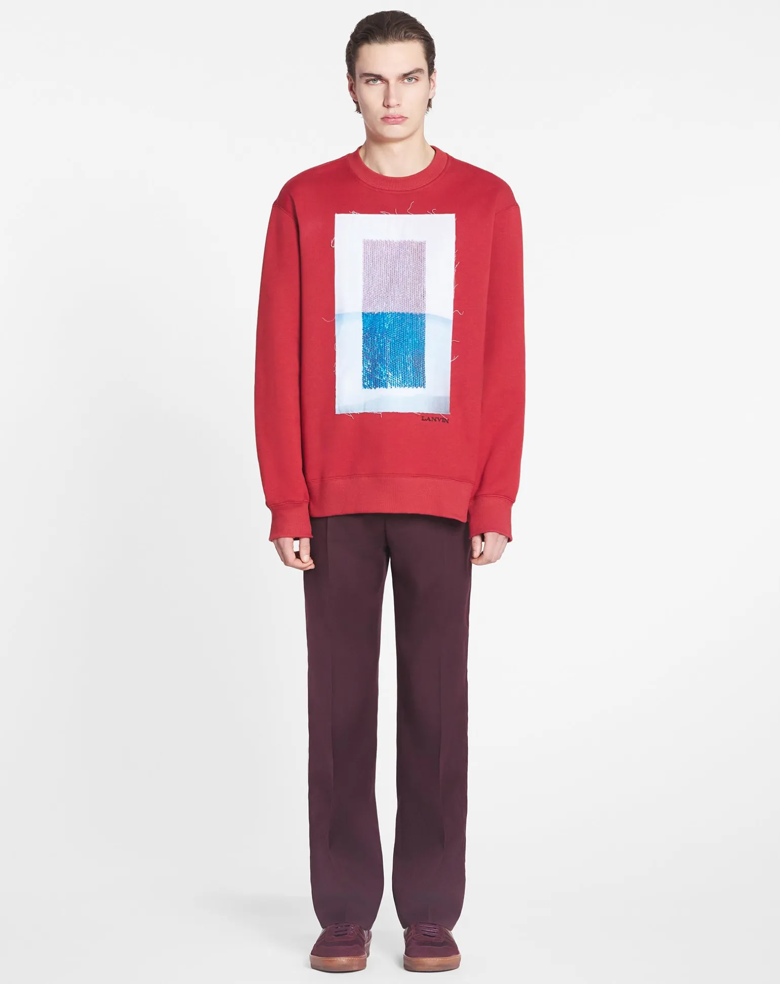 Lanvin Sweatshirt with an archives print Turkishred Outlet