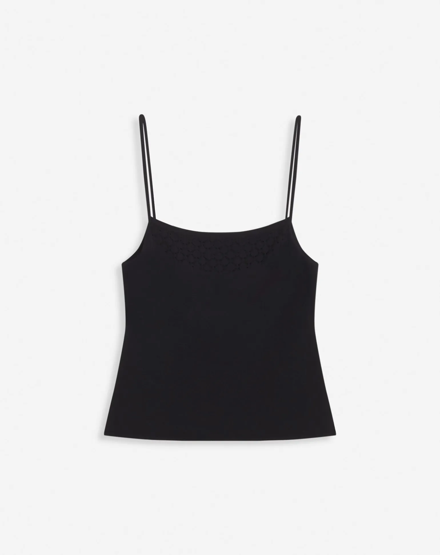 Lanvin Tank top with lace detail Black Outlet