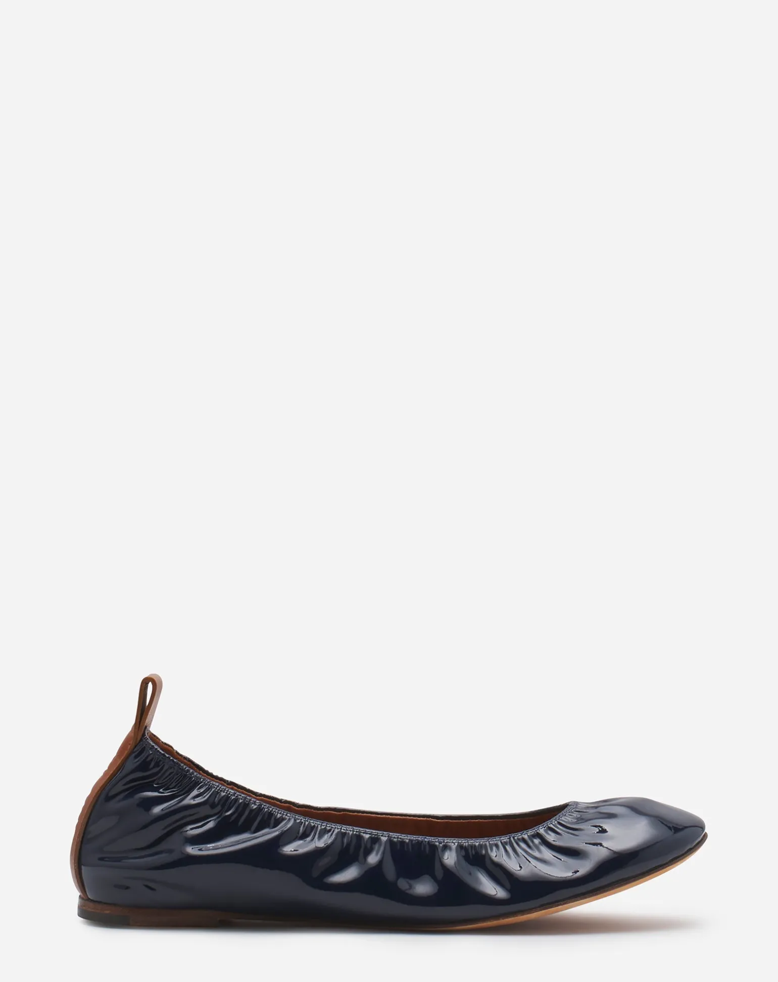 Lanvin The ballerina flat in patent leather Navyblue Fashion