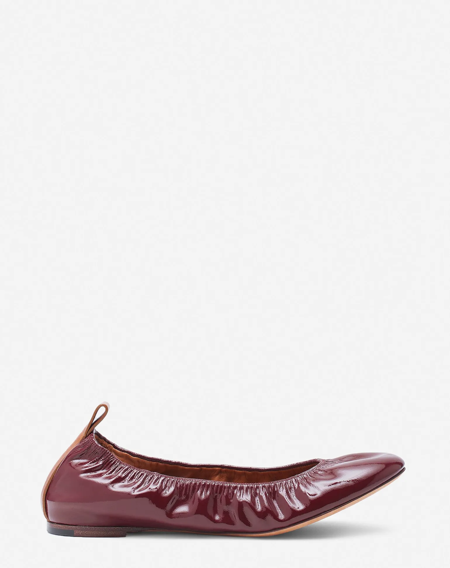 Lanvin The ballerina flat in patent leather Burgundy New