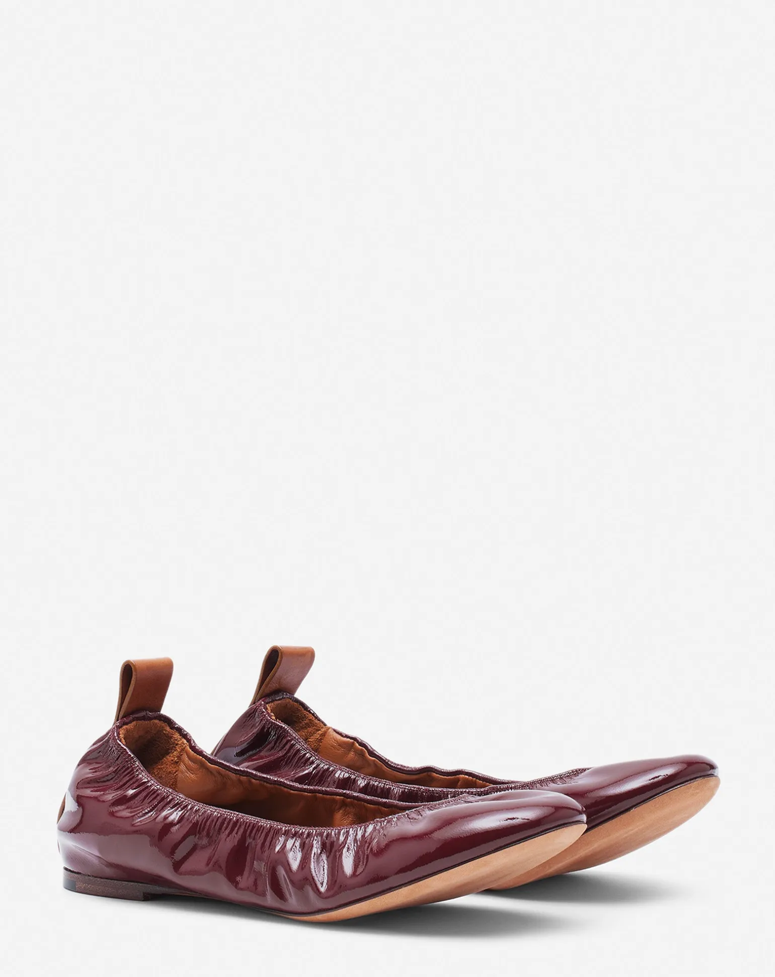 Lanvin The ballerina flat in patent leather Burgundy New