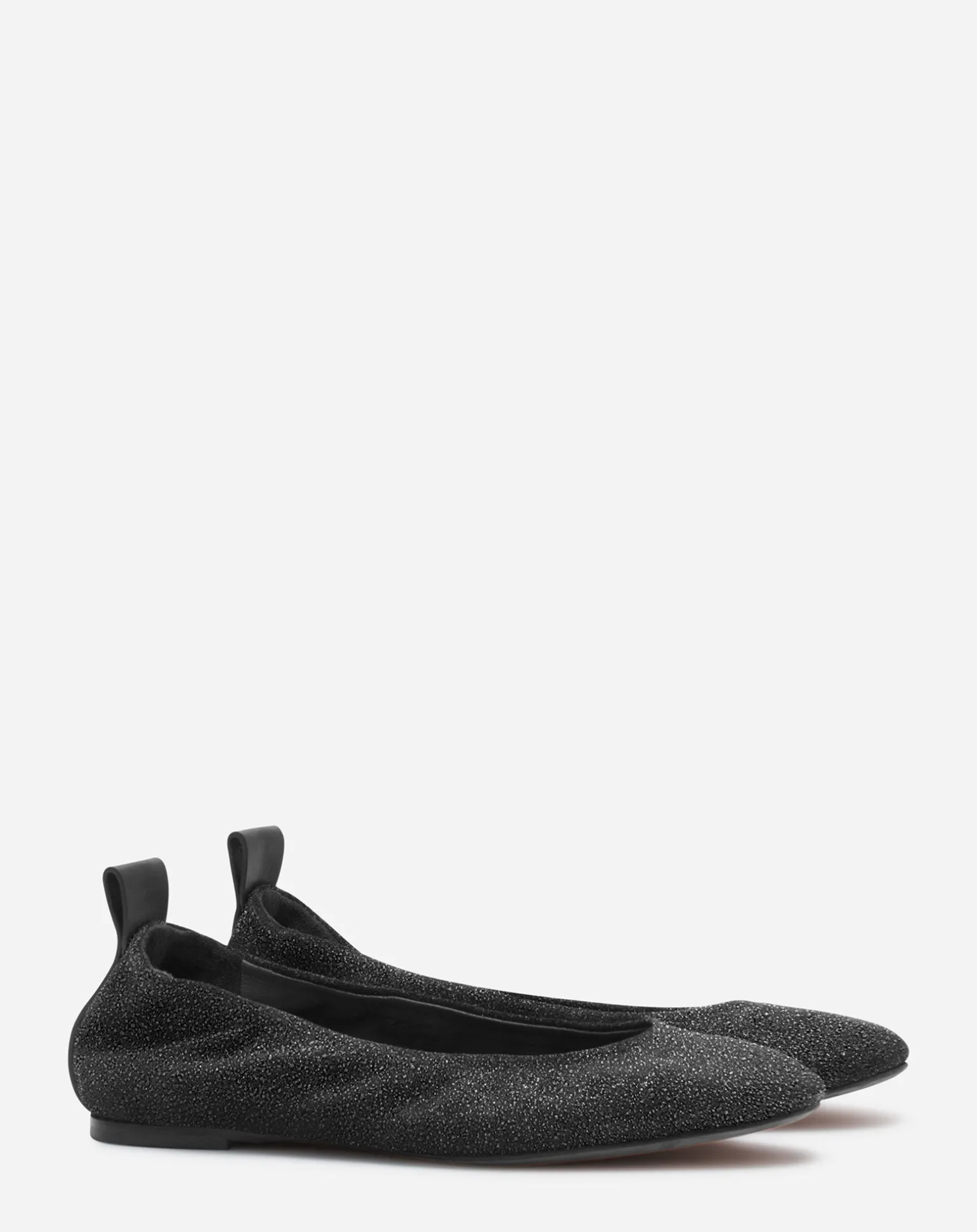 Lanvin The glittery suede ballerina flat Black Online