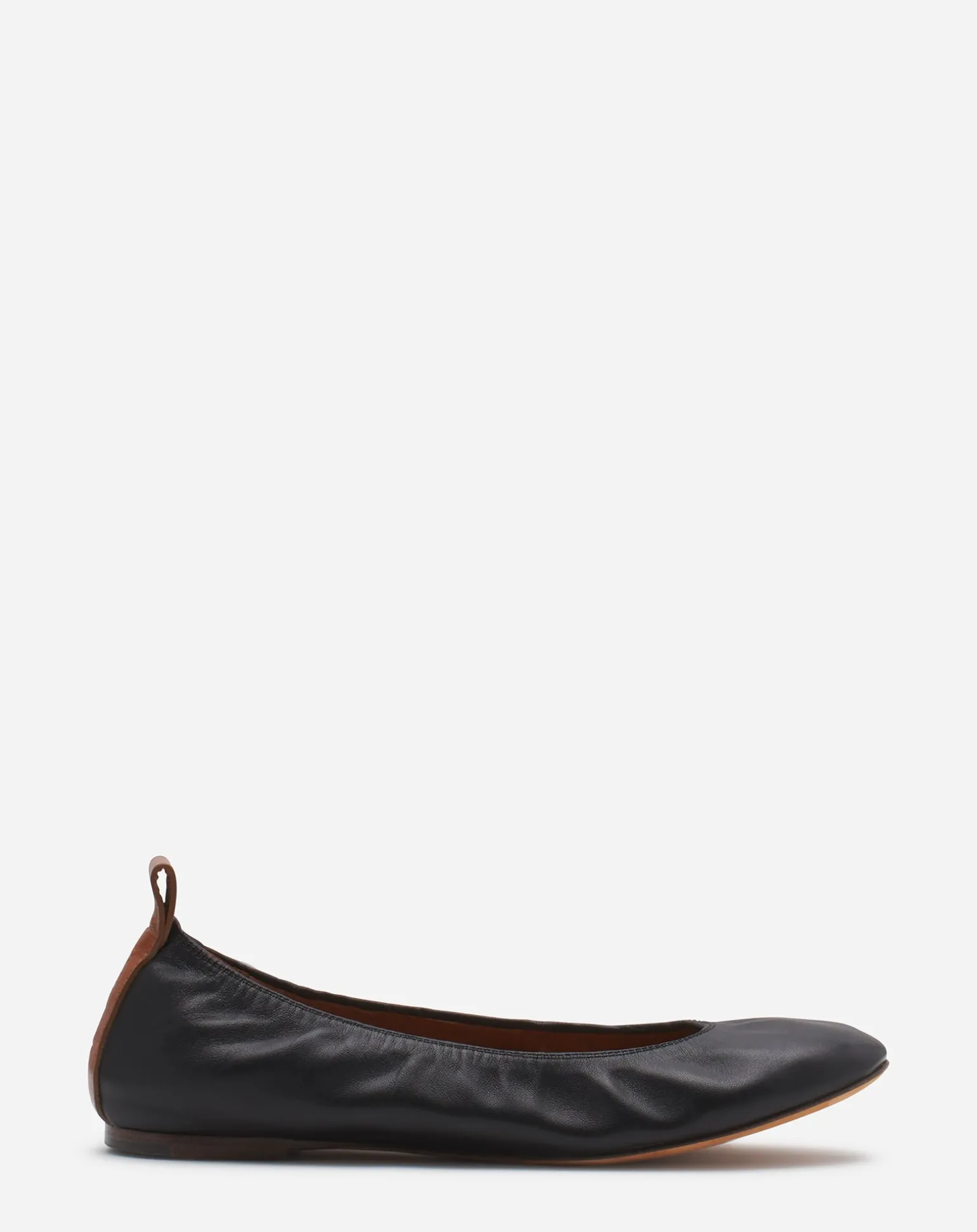 Lanvin The leather ballerina flat Black Outlet